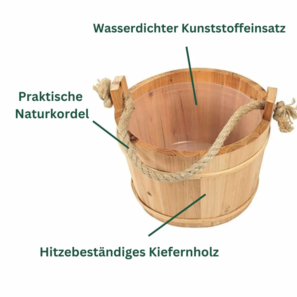 Croll & Denecke Secchiello per sauna in legno 28 cm