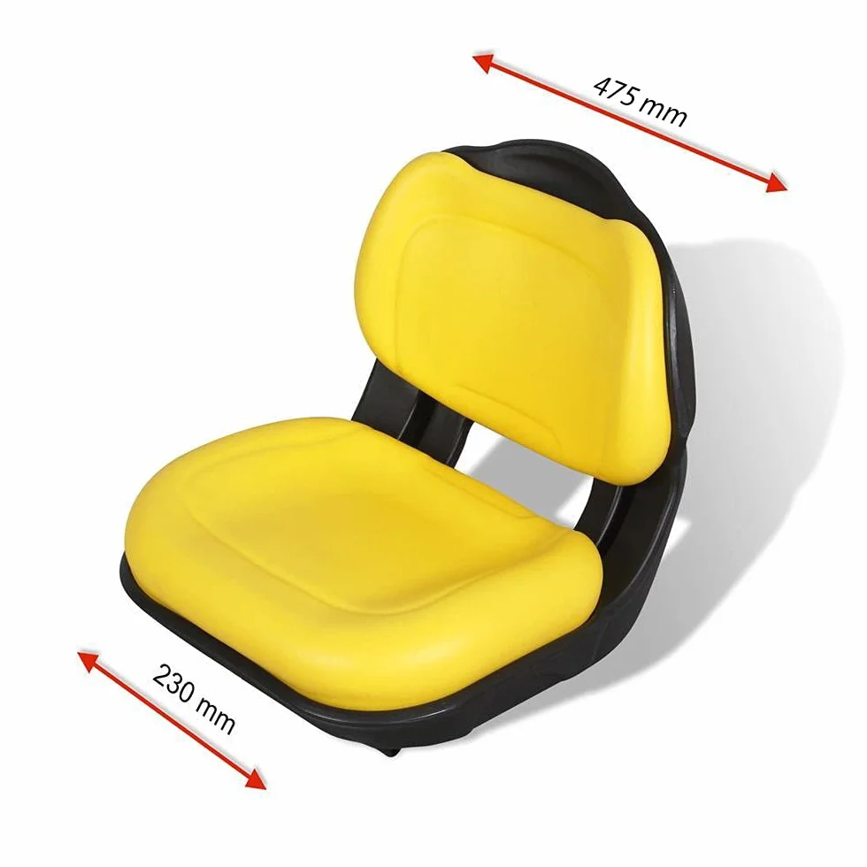 Sedile compatibile con John Deere X300 X300R X304 X305R X310 X320 X324 X330 X340 X350 X350R X354 X360 X370 X380 X384 X390 X394 Ricambio per AM136044 AUC13500 AUC11188 AM134543 AM141482 PVC Giallo