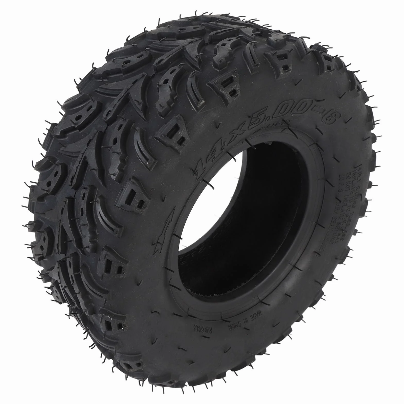 Pneumatico 14x5.00-6 Ruota Anteriore con Cerchione in Gomma Tubeless per ATV Quad Off Road Go Kart Cart Mini Bike
