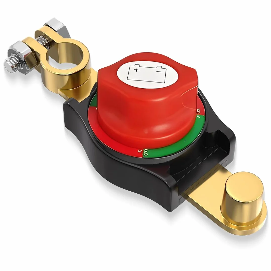 Interruttore Stacca Batteria Polo,Regolabile 360° Interruttore di Separazione Della Batteria,per Auto,Batteria Tagliato Interruttore,per Auto,Moto,Roulotte,Camion