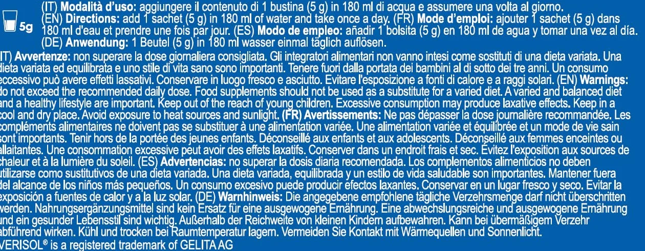YAMAMOTO RESEARCH Collagene Idrolizzato Verisol 30 Bustine 5 gr Integratore Pelle Acido Ialuronico Vitamina C