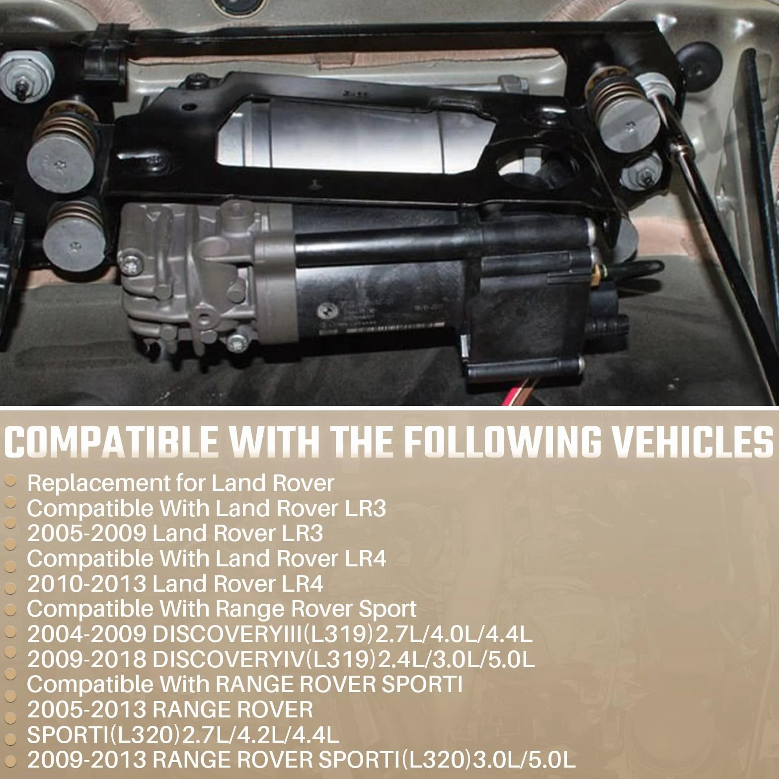 Pompa compressore a 6 poli per sospensioni pneumatiche, adatta per LR3 LR4 Sport,Discovery3 2004-2009, Discovery4 2009-2012, accessorio auto # LR023964 LR015303 LR045251