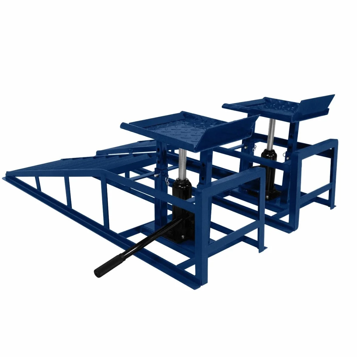 Rampe Idrauliche per Auto 2 Piattaforme di Sollevamento da 3 Tonnellate 3000kg Garage Officina Van Auto Rampa di Carico 34x26cm Altezza della Piattaforma Regolabile 270-375 mm Larghezza Massima 245mm