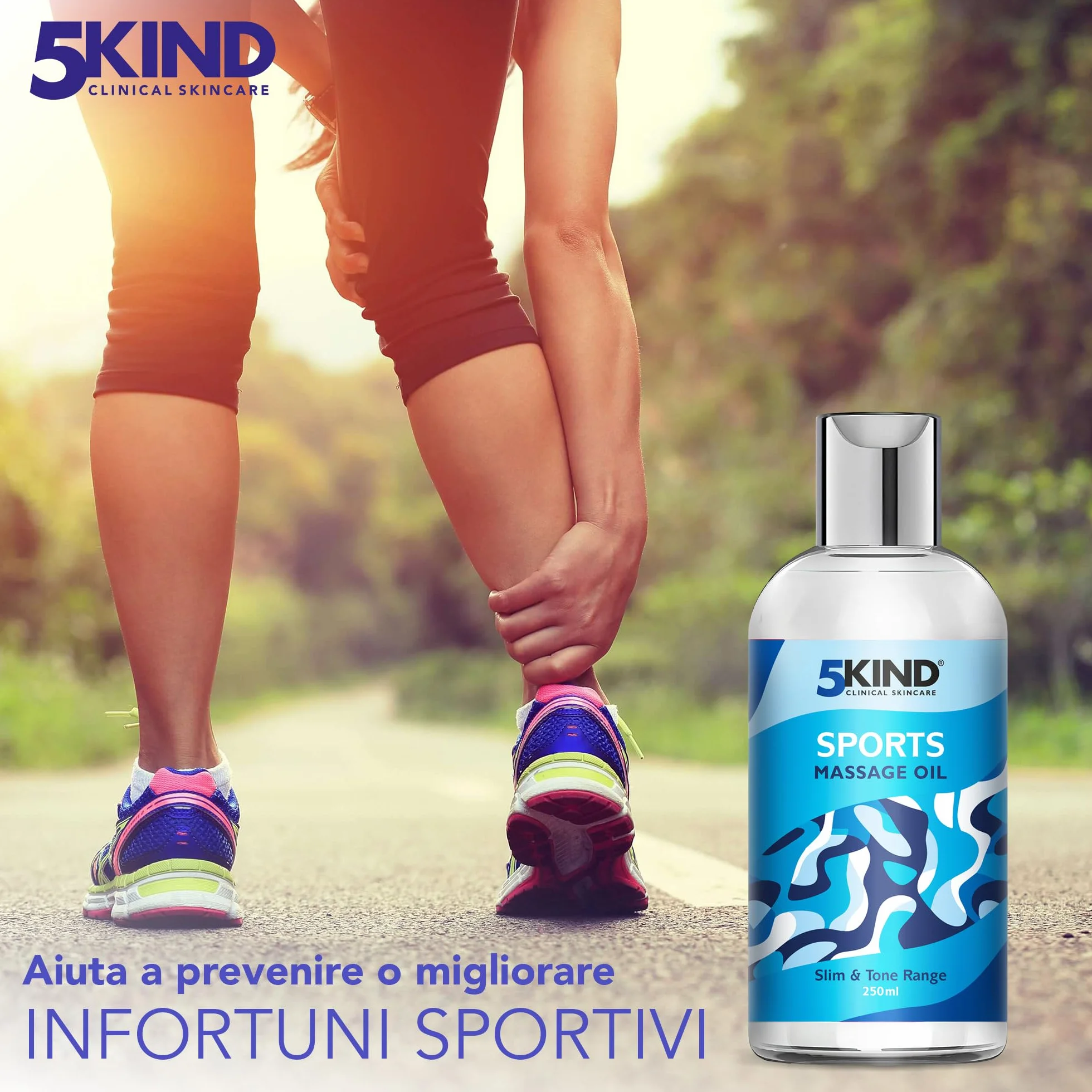 Olio per massaggi professionali 250ml - 5kind - Olio per massaggio terapeutico