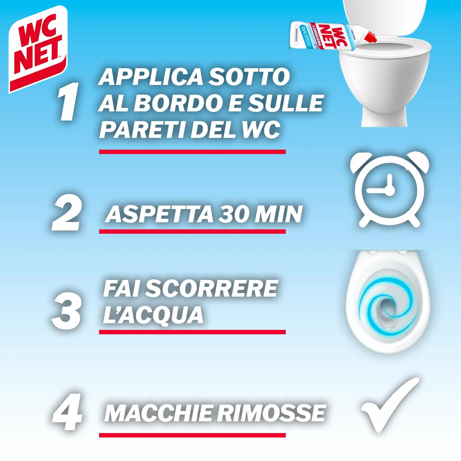 Candeggina Gel Extra White Detergente per Sanitari e Superfici Ocean Fresh 700 ml x 3