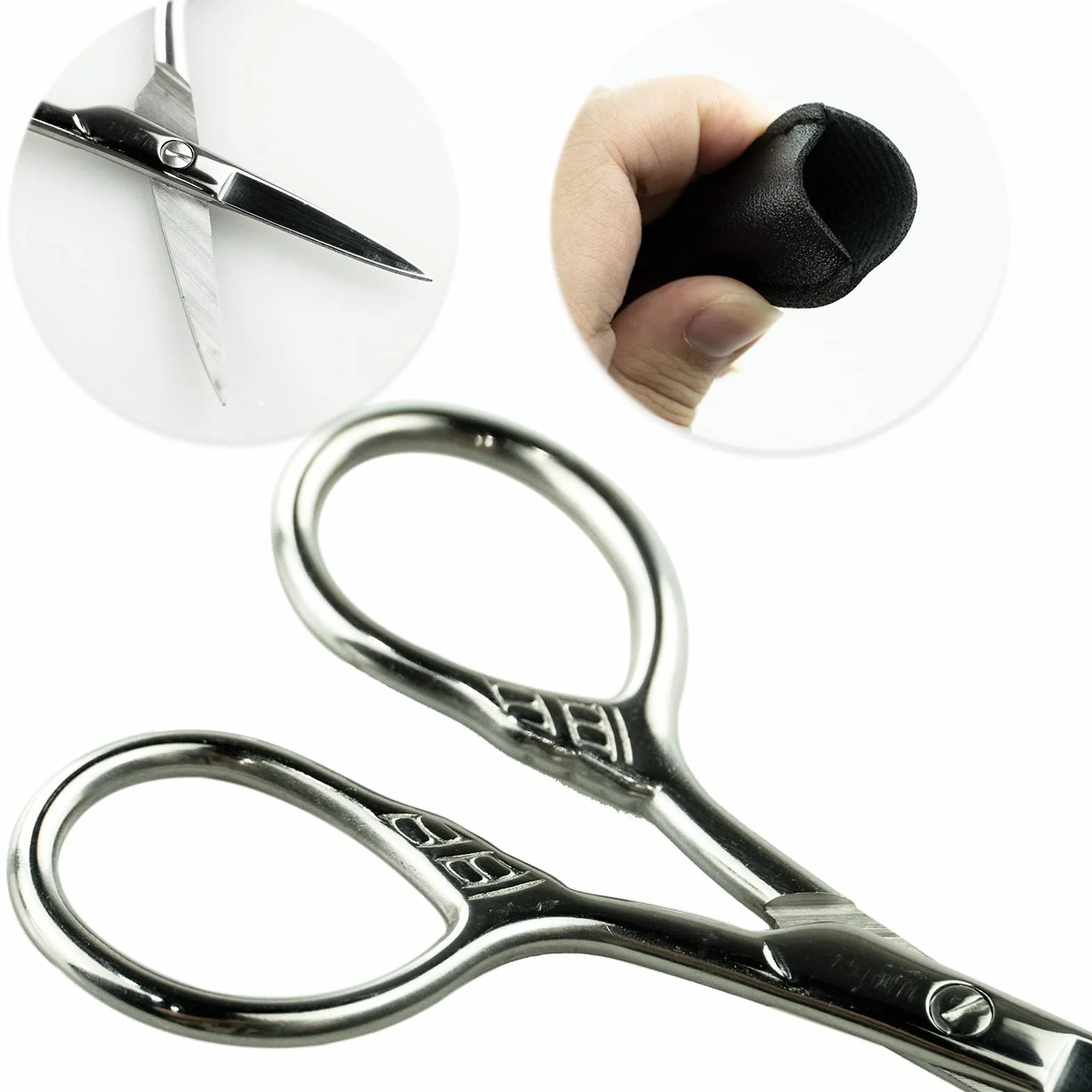 Forbici di bellezza in acciaio inossidabile con punta dritta per sopracciglio capelli naso 1 pezzo