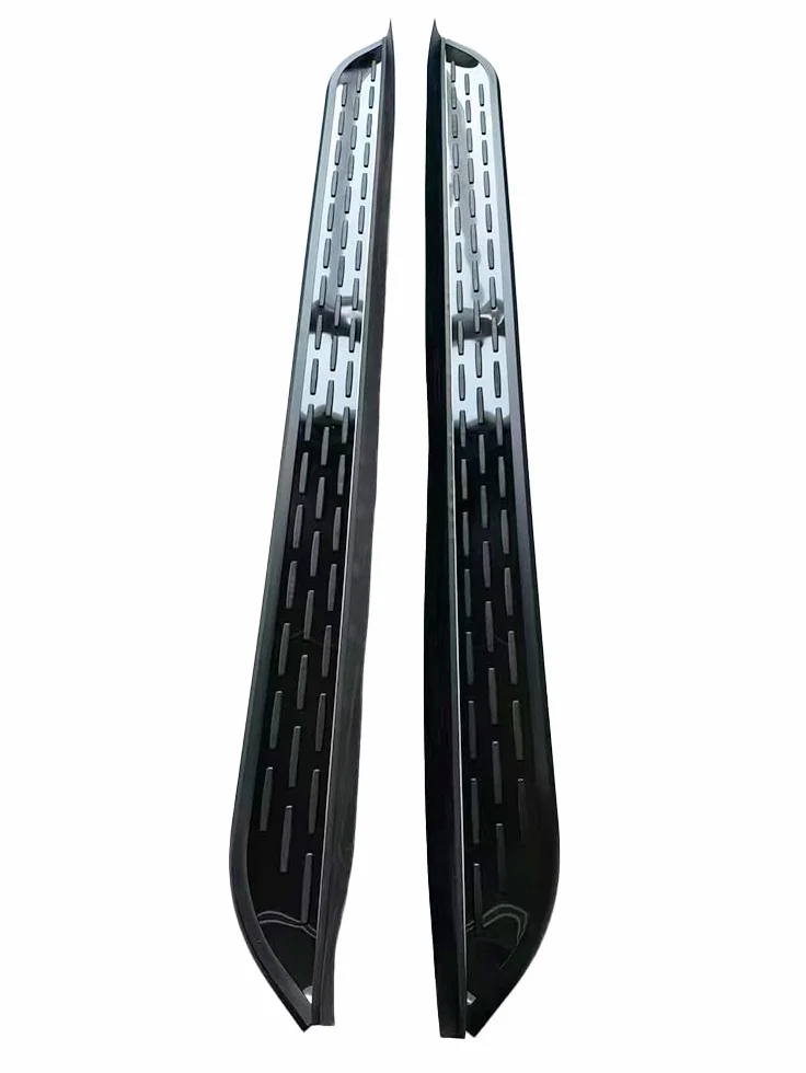 Pedane laterali per Mercedes Benz GLB X247 2020-2026, pedane laterali in alluminio con struttura, kit completo di installazione senza trapano (nero, 2 pezzi) (CKLH)