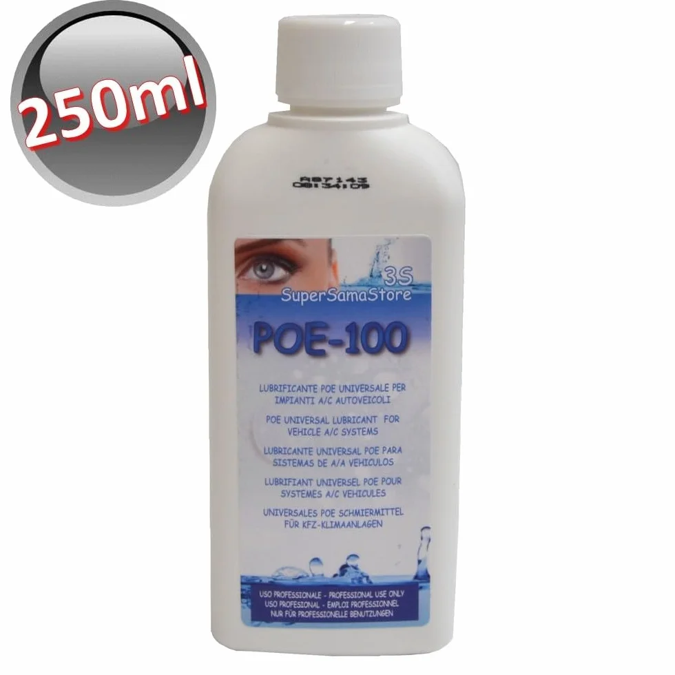 3S SuperSamaStore Olio Lubrificante Poe 100 per Climatizzazione e Refrigerazione, Flacone 250 Millilitri
