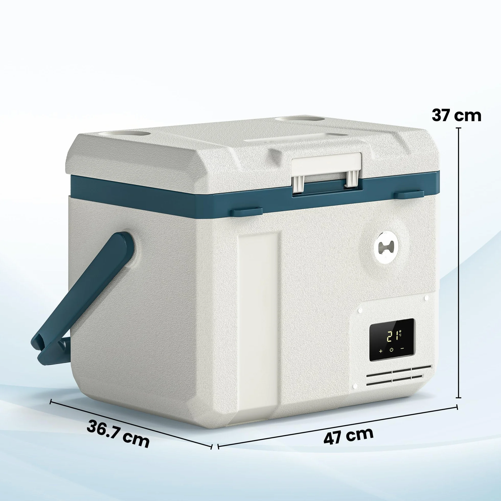 Outsunny Frigorifero Portatile 19L con Compressore, Mini Frigo Elettrico Anti-Shock, APP Bluetooth, 12V/24V/240V, -20°C a 20°C