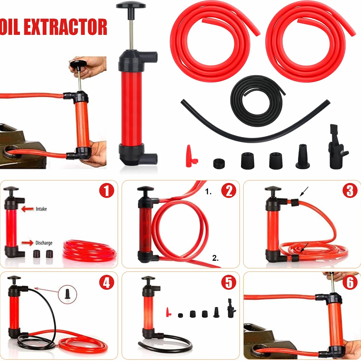Pompa a Sifone Manuale,Pompa a Mano,Pompa Travaso Liquidi,Pompa a Sifone,Pompa Trasferimento Carburante a Sifone per Liquido Estrattore Tubo di Pompaggio