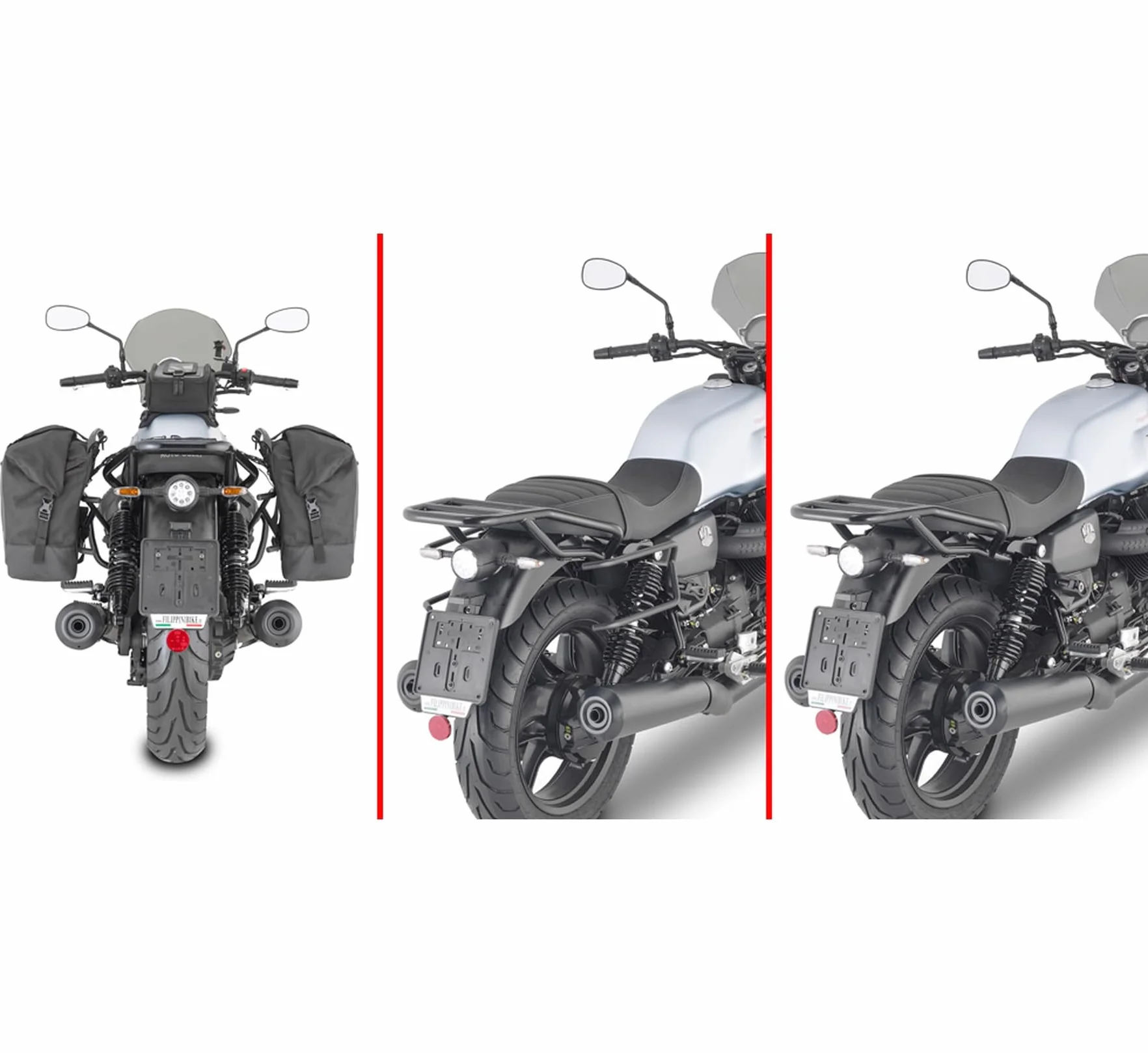 Borse laterali Givi CRM106 Corium nero 26 lt attacco Guzzi V7 850 Stone 2021-2024