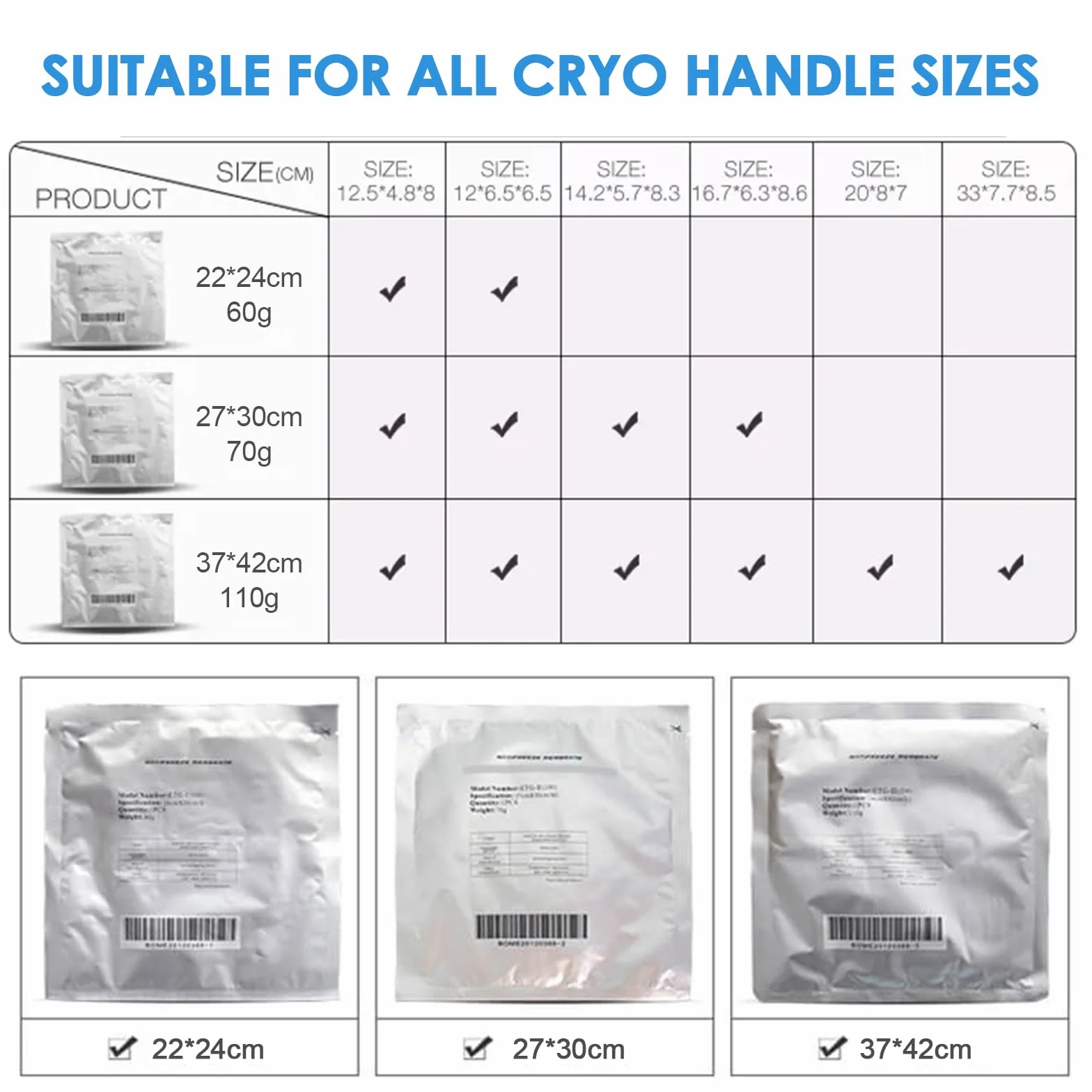 Lazzybeauty Membrana Antigelo Grande, Grado Medico, Pads per Criolipolisi per Dispositivi Cryo, 34x42 cm, 110g, 10 Pezzi