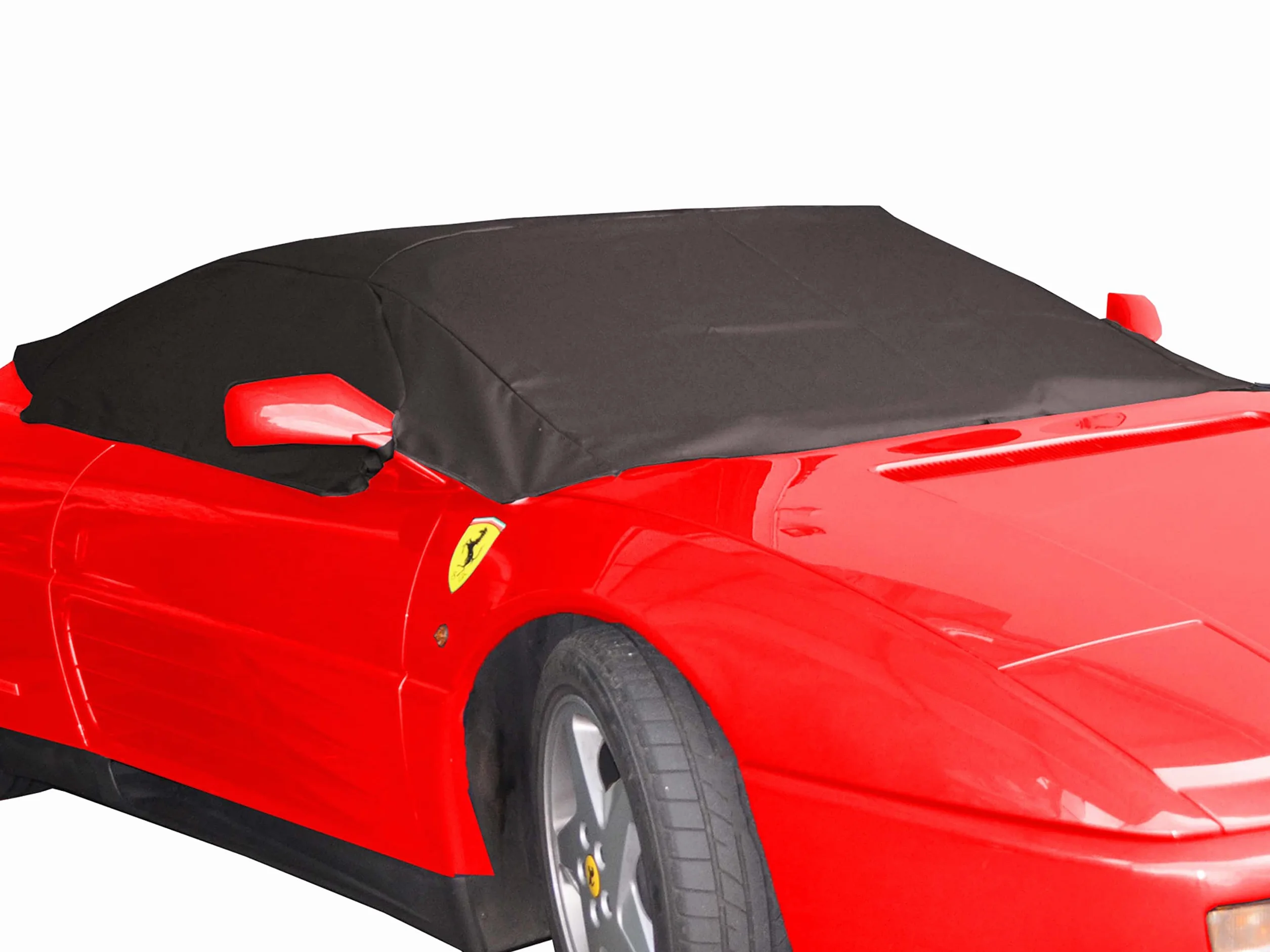 Copri Capote Impermeabile per Ferrari Mondial Cabrio, Protezione Pioggia Sporco UV, Antifurto Personalizzato, Nero