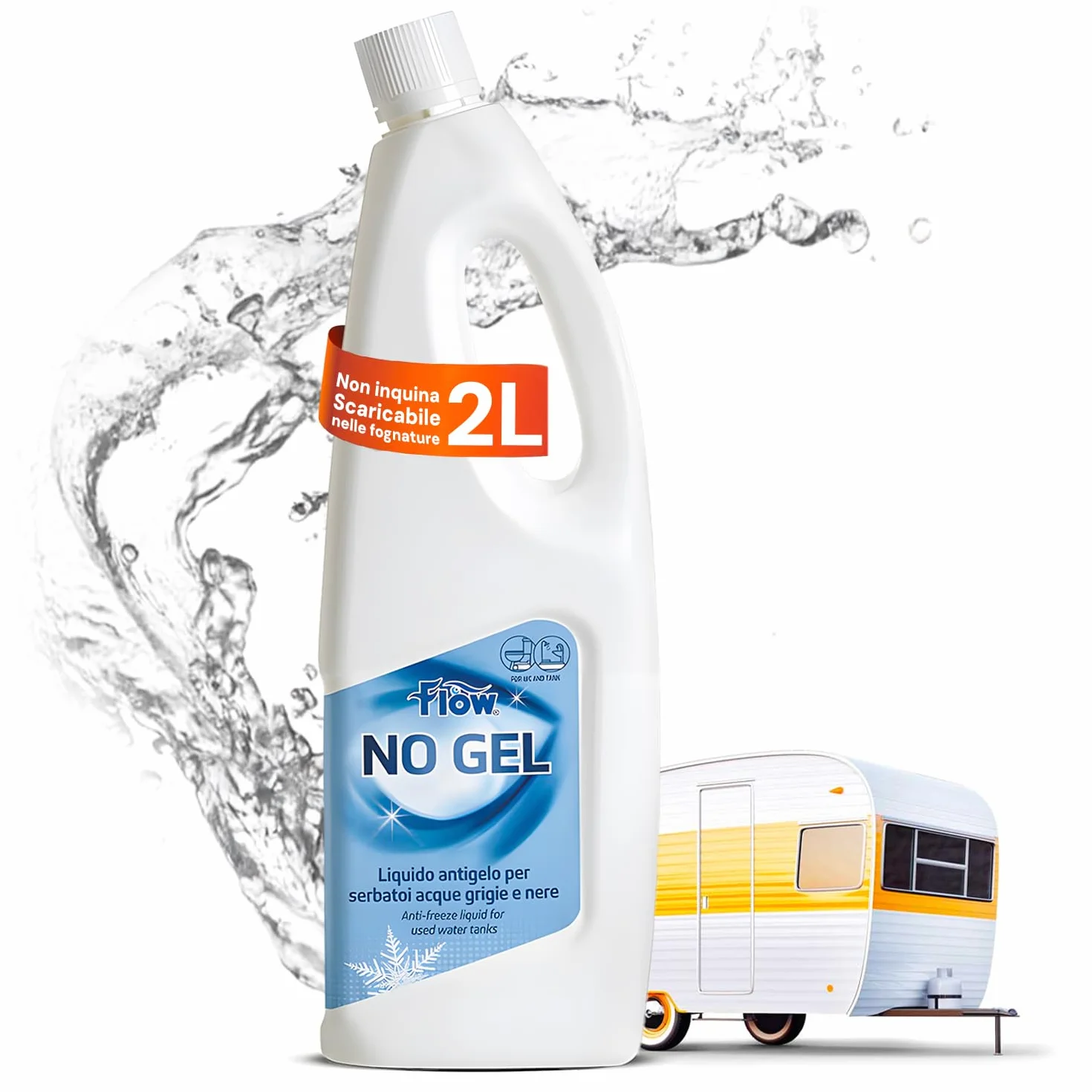 Wintem Liquido Antigelo Non Inquinante 2L Protegge Acque Nere Grigie Camper Roulotte