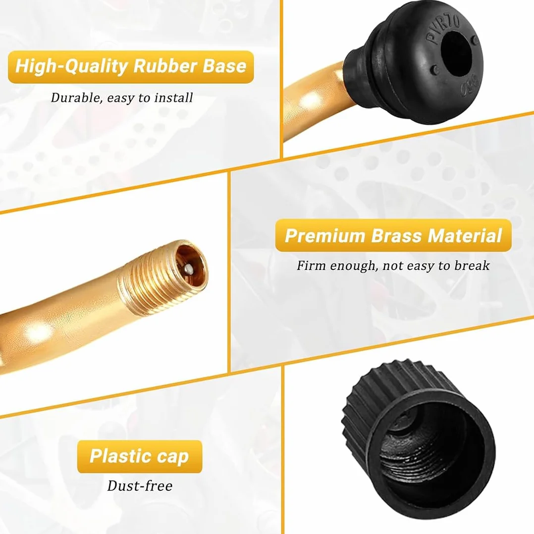 Valvole Tubeless Moto 90 Gradi Estensori Valvola Pneumatico 6 Pezzi