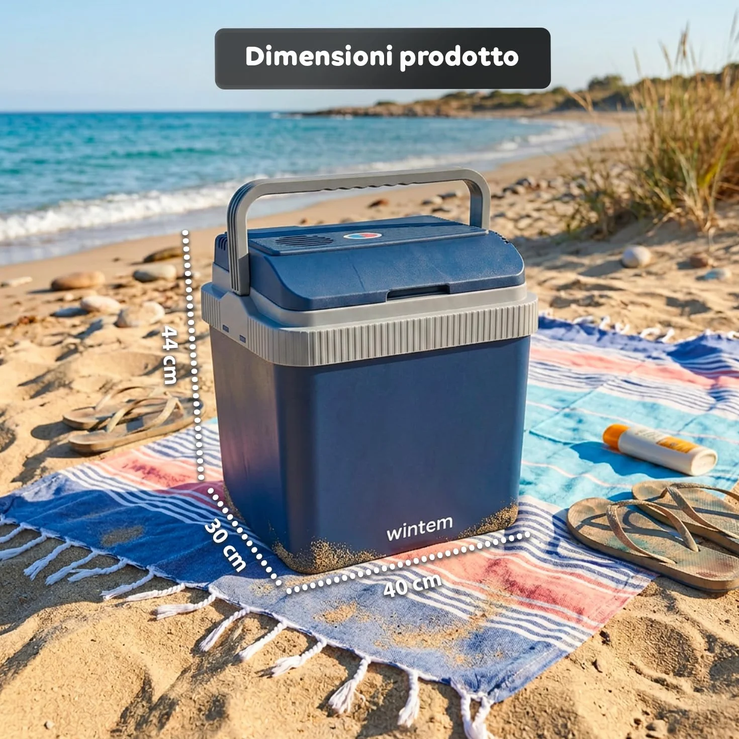Avilia - Borsa Frigo Elettrica 24L Caldo e Freddo – 40W, 12V/220V, 31 Lattine o 5 Bottiglie | Frigo Portatile Elettrico con Ventola, -15/18°C, Riscald. 50-65°C, Manico Ergonomico