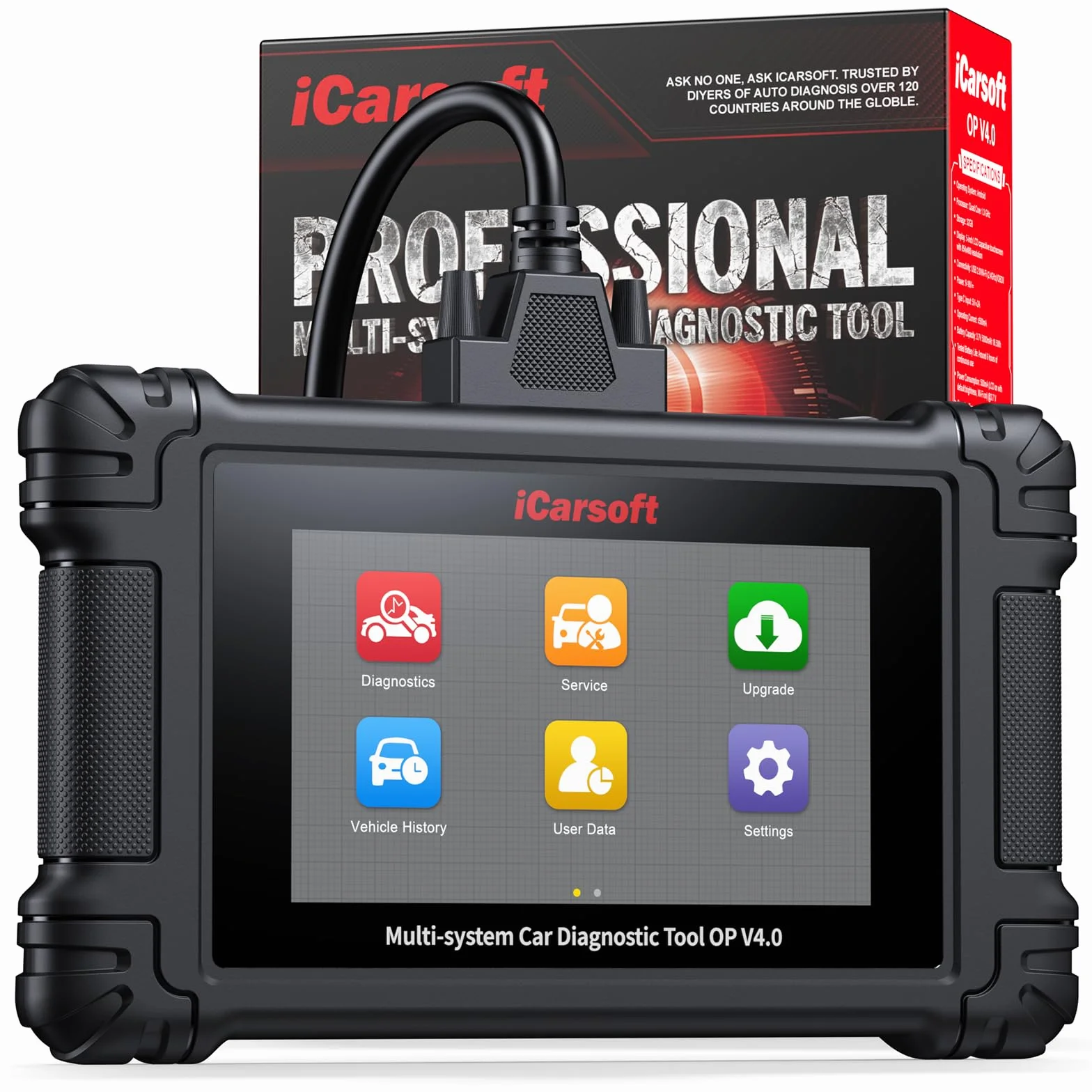 iCarsoft OP V4.0 OBD2 Diagnostica Auto Professionale per Opel/Vauxhall, 34 Servizi, Test Bidirezionale, WiFi