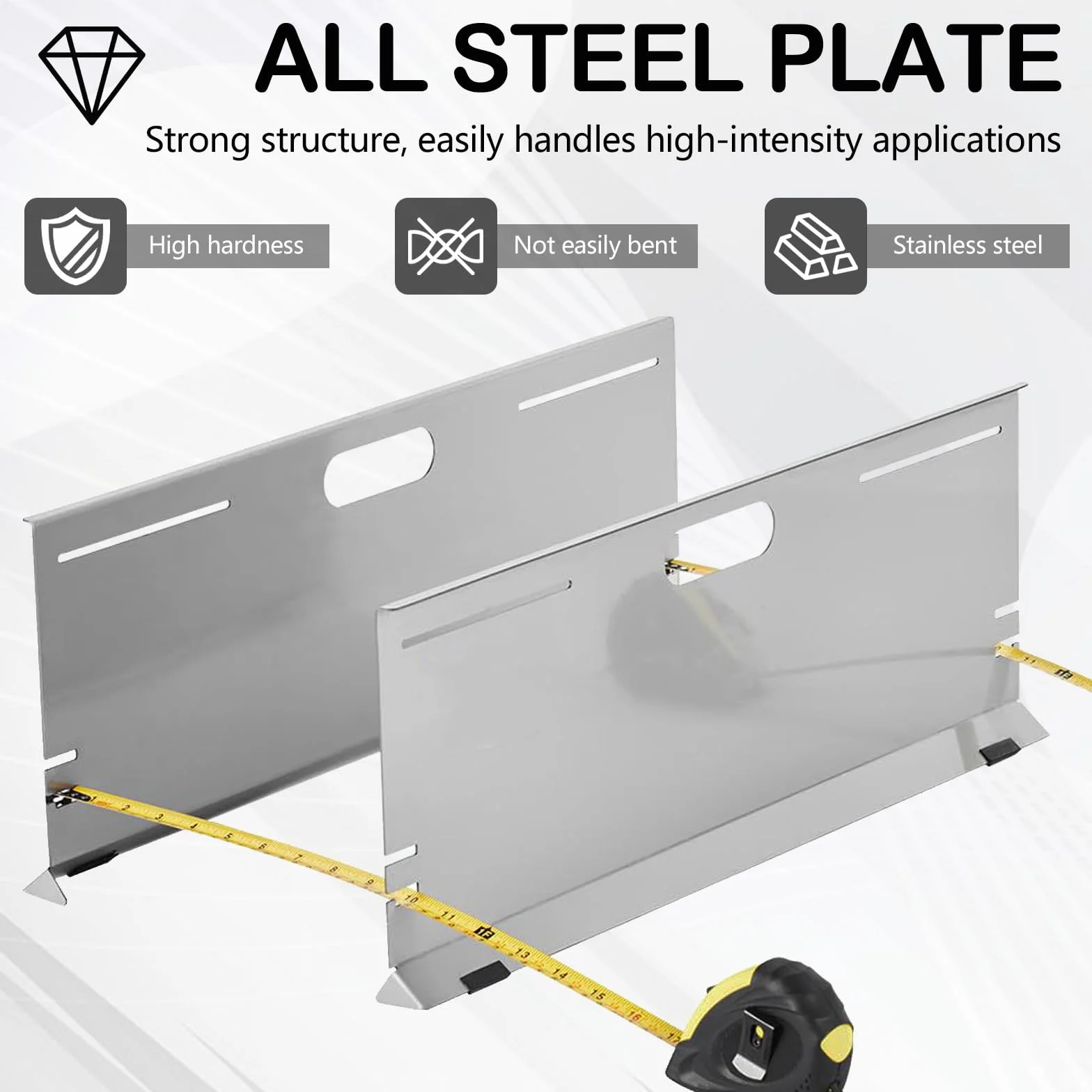 Set Strumenti Allineamento Ruote Acciaio Inossidabile 2 Piastre Convergenza