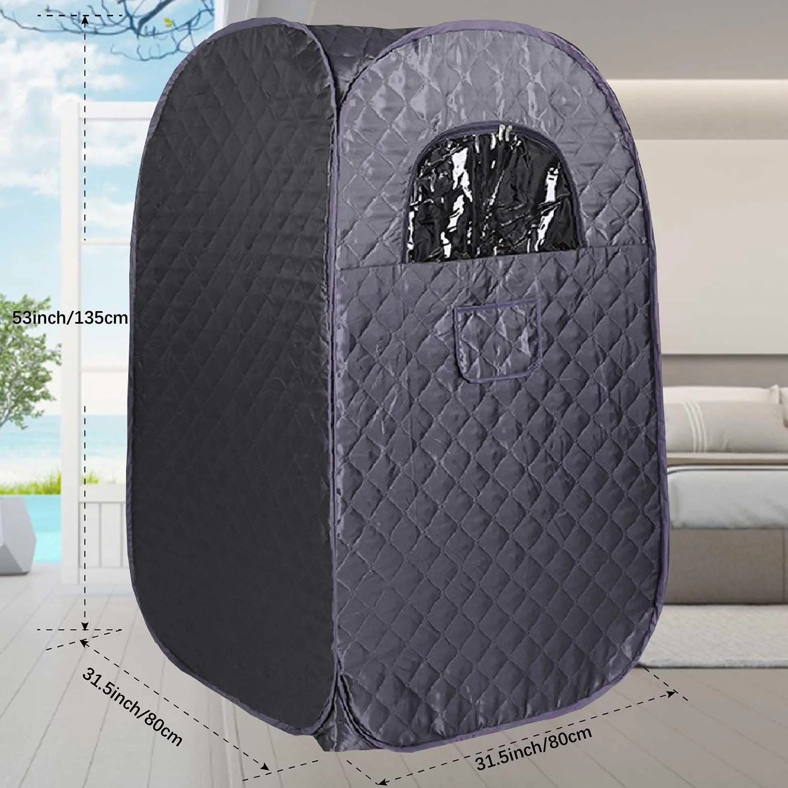 Tenda per sauna a vapore portatile pieghevole antisudore per una persona