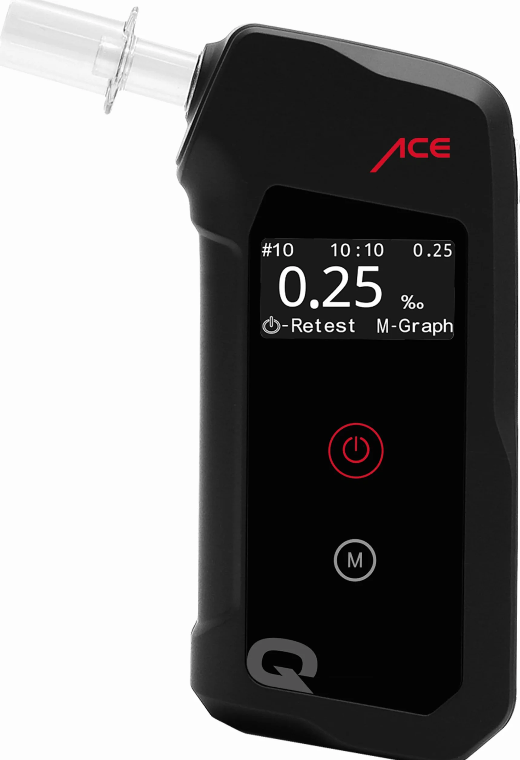 Etilometro ACE Q - Etilometro calibrato con precisione poliziesca 98,7%