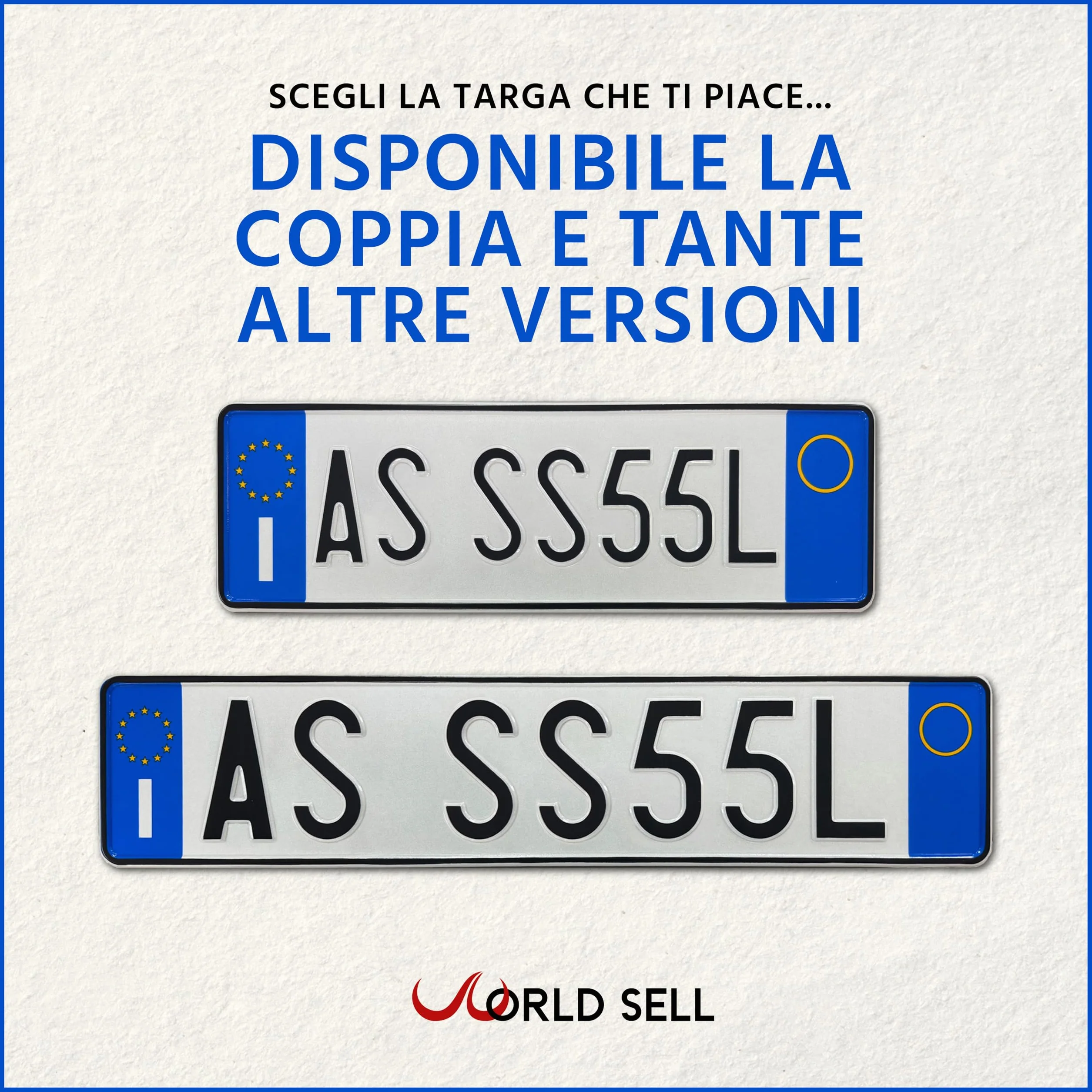Targa Anteriore Personalizzata Incisa in Rilievo su Alluminio Catarifrangente Replica Artigianale Made in Italy Modello Auto