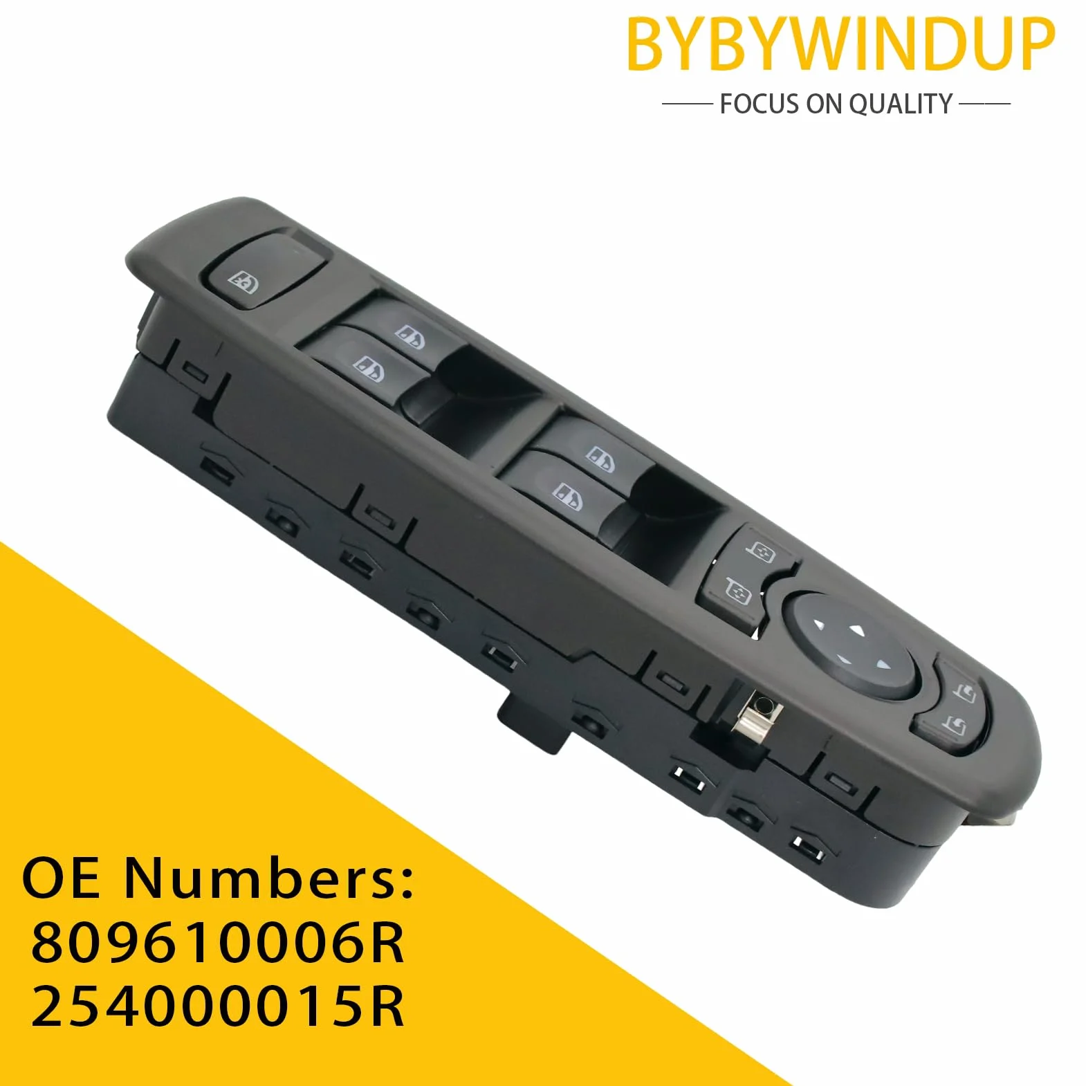 Interruttore alzacristalli elettrici compatibile con Renault Megane Laguna 2008-2016 Sostituzione per 254000015R 809610006R