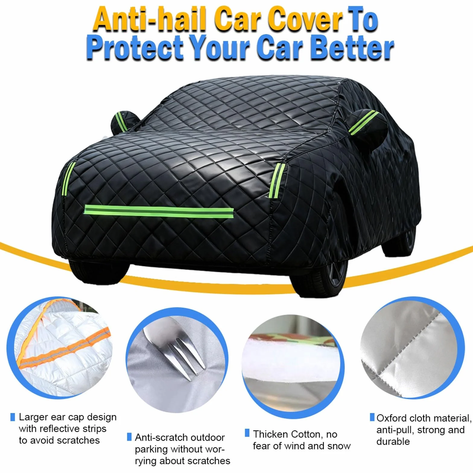 Telo antigrandine per auto per Jeep Compass 2000-2023 telo copriauto antigrandine，telo grandine auto Impermeabile, Antipolvere Anti-UV