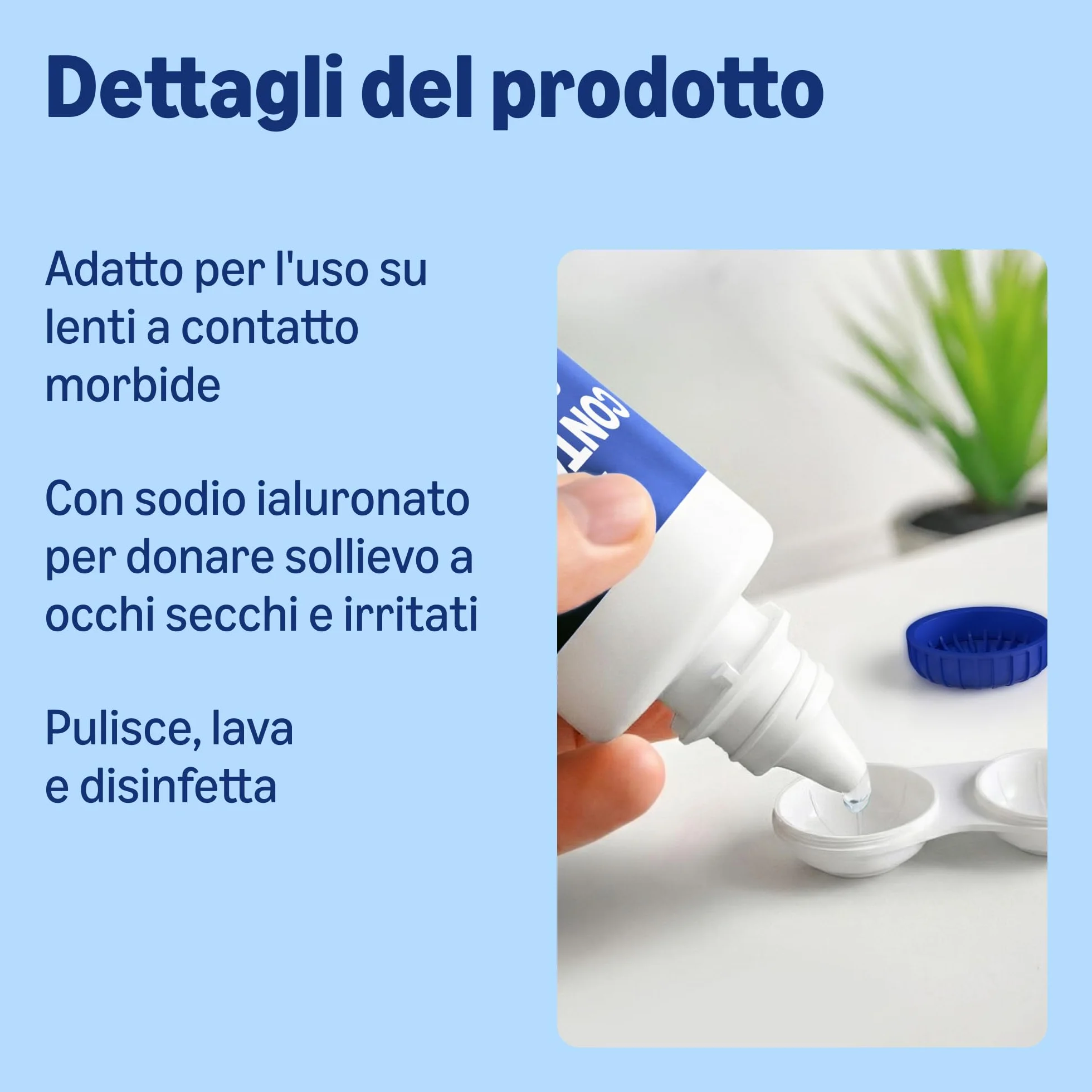 Amazon Soluzione tutto-in-uno sodio ialuronato lenti a contatto morbide 3 x 360ml