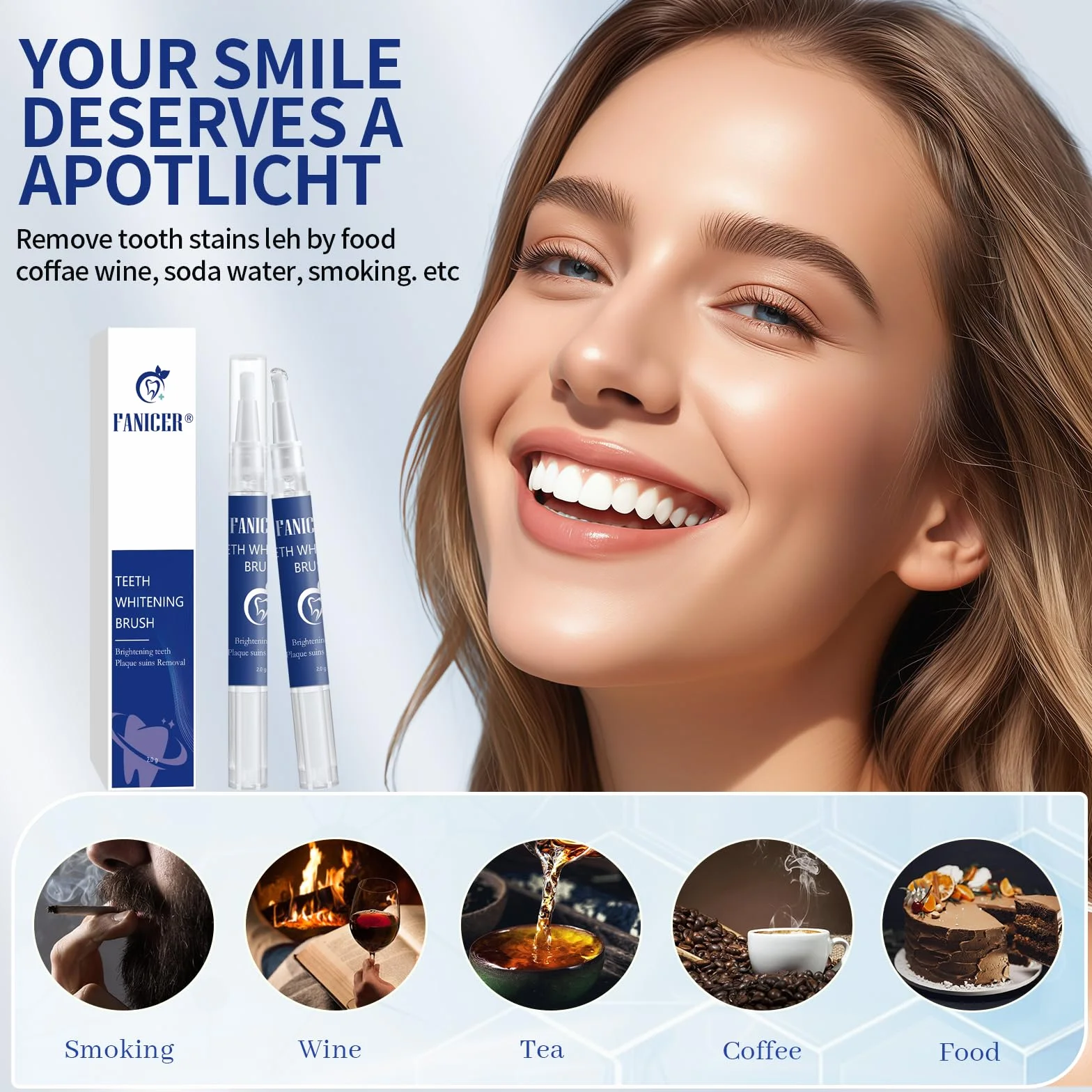 Penne Sbiancanti per Denti – Gel Professionale per Sbiancamento Rapido