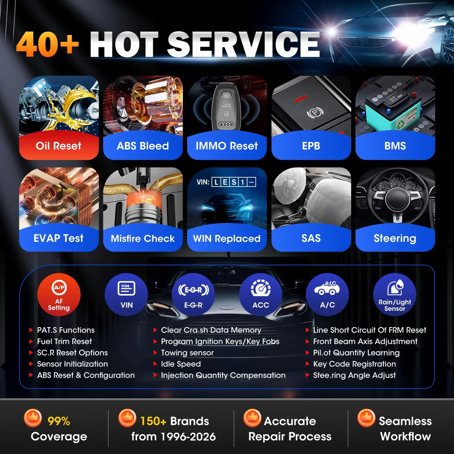 Autel MaxiCOM MK900BT OBD2 Diagnostica Auto Bidirezionale 2026 V2.0 Senza Fili DOIP CANFD OS 11