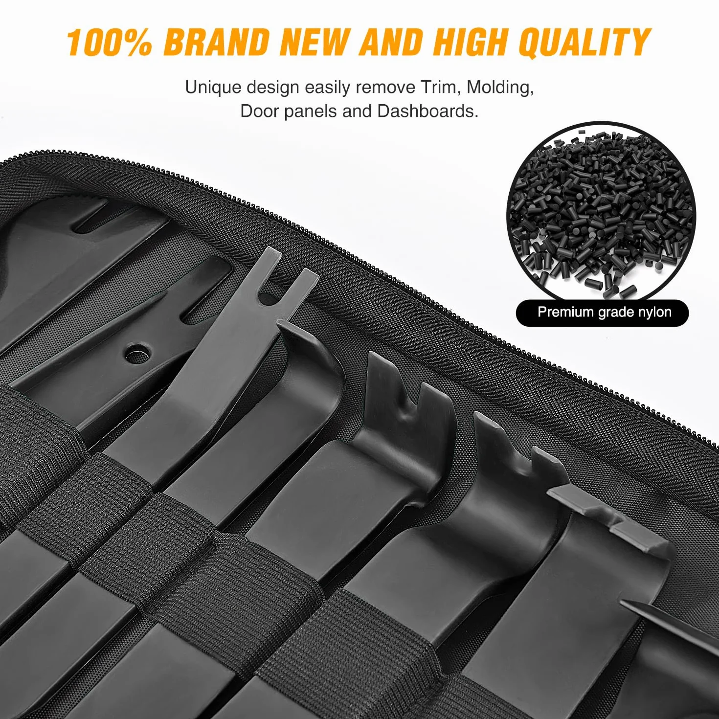 GOOACC Set di 102 Pezzi Strumenti per Rimozione Rifiniture con Perno a Spinta Nylon Clip Fissaggio Paraurti