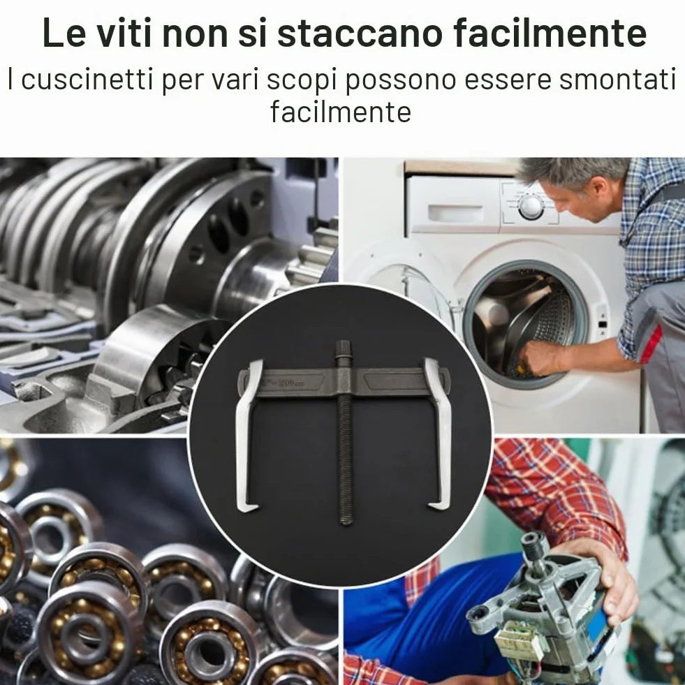 Tokaneit Estrattore per Ingranaggi a 2 Griffe 4 Pollici, Estrattore di Cuscinetti Regolabile per Riparazioni Auto e Meccaniche