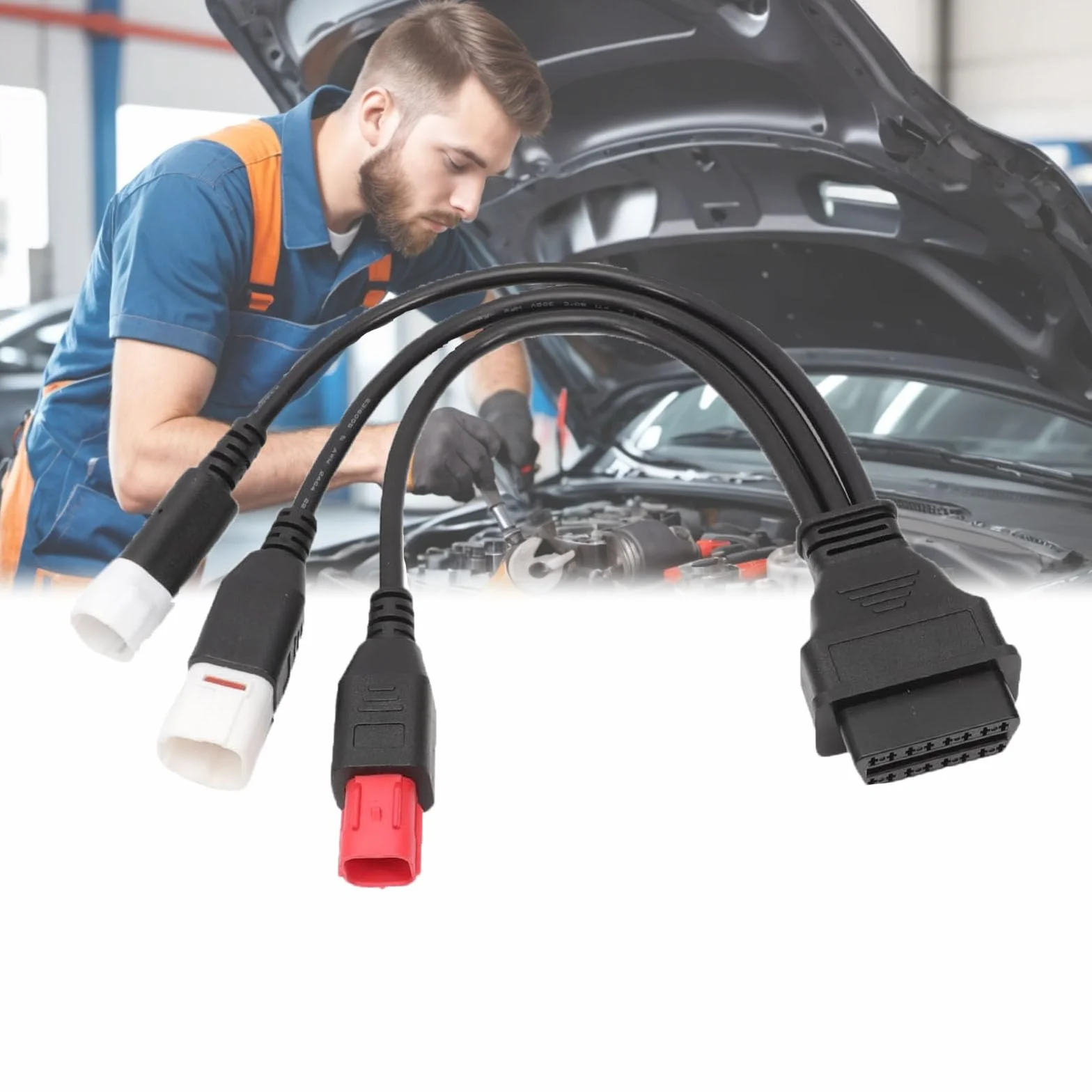 Cavo di diagnosi OBD2 3 in 1 per moto Yamaha, cavo adattatore OBDII a 3 4 6 pin