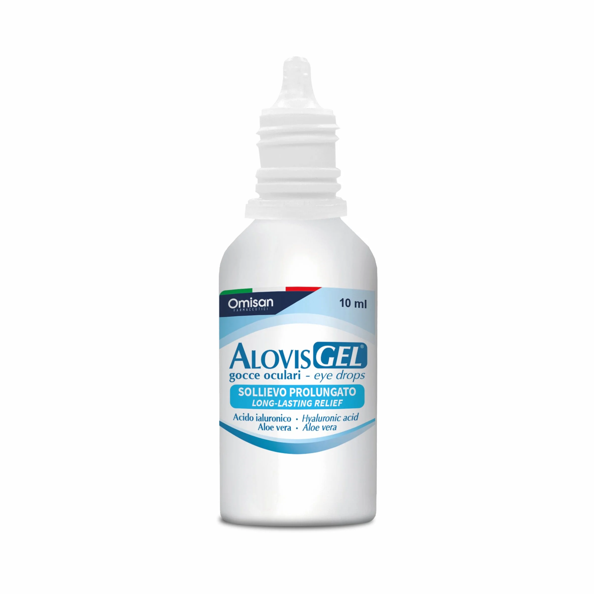 AlovisGel Liquid-Gel 3in1 Collirio Sterile Lubrificante Idratante Rinfrescante per Occhi Secchi con Acido Ialuronico e Aloe Vera 10 ml