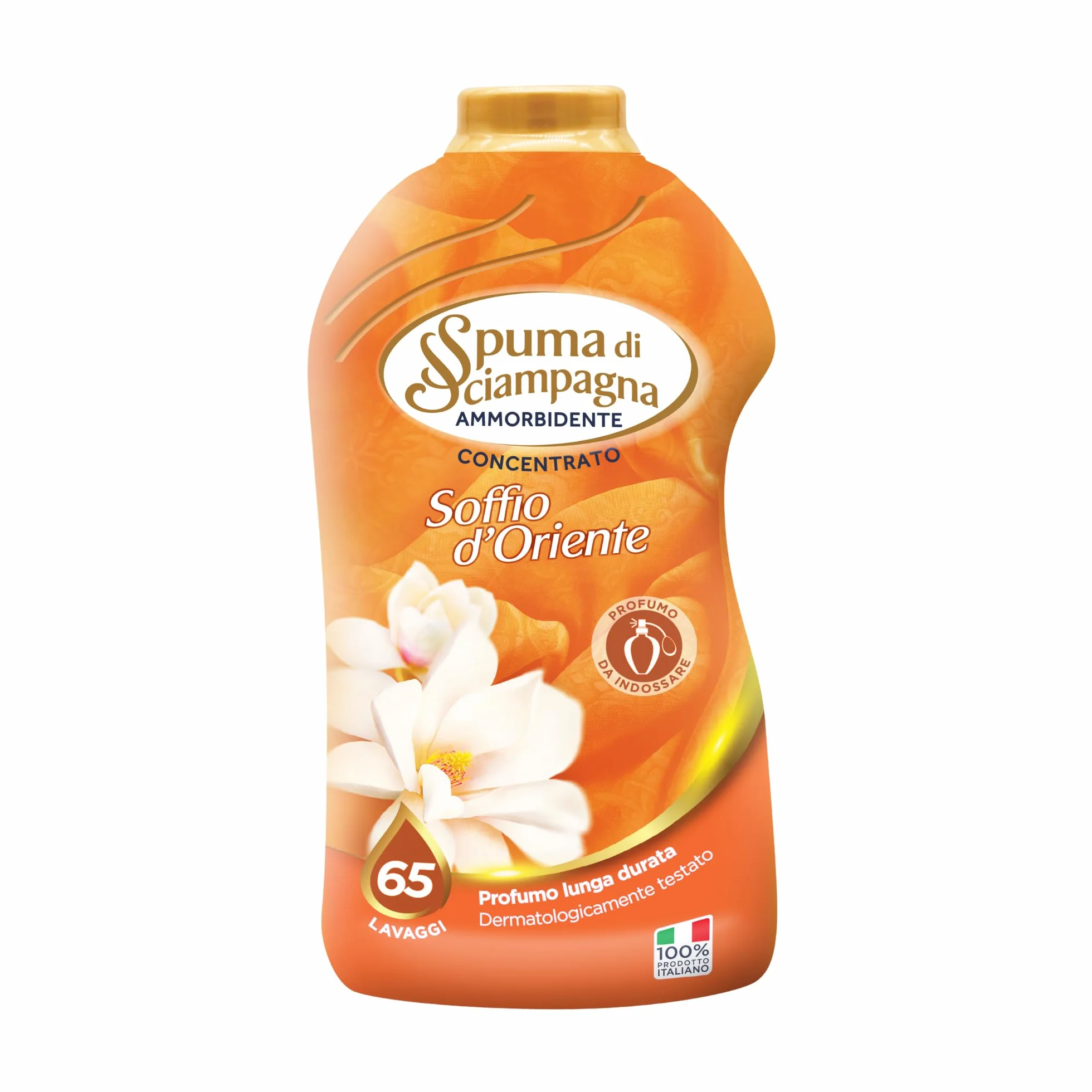 Ammorbidente Lavatrice Liquido Spuma di Sciampagna Soffio d'Oriente Formula Concentrata Neutralizza Odori 1300 ml 65 Lavaggi