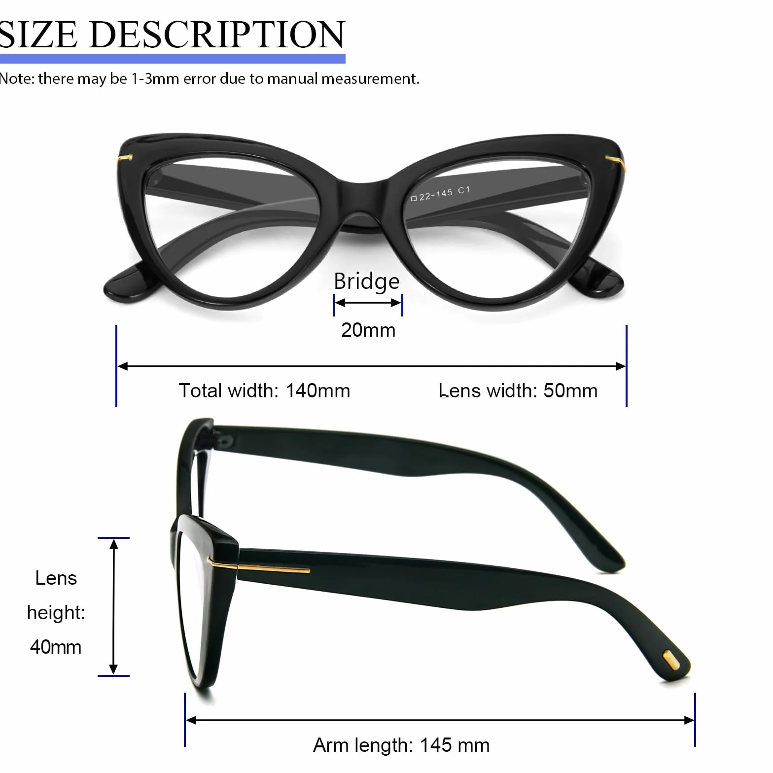 Occhiali da Lettura Donna Cat Eye Confezione da 2 Anti-Luce Blu