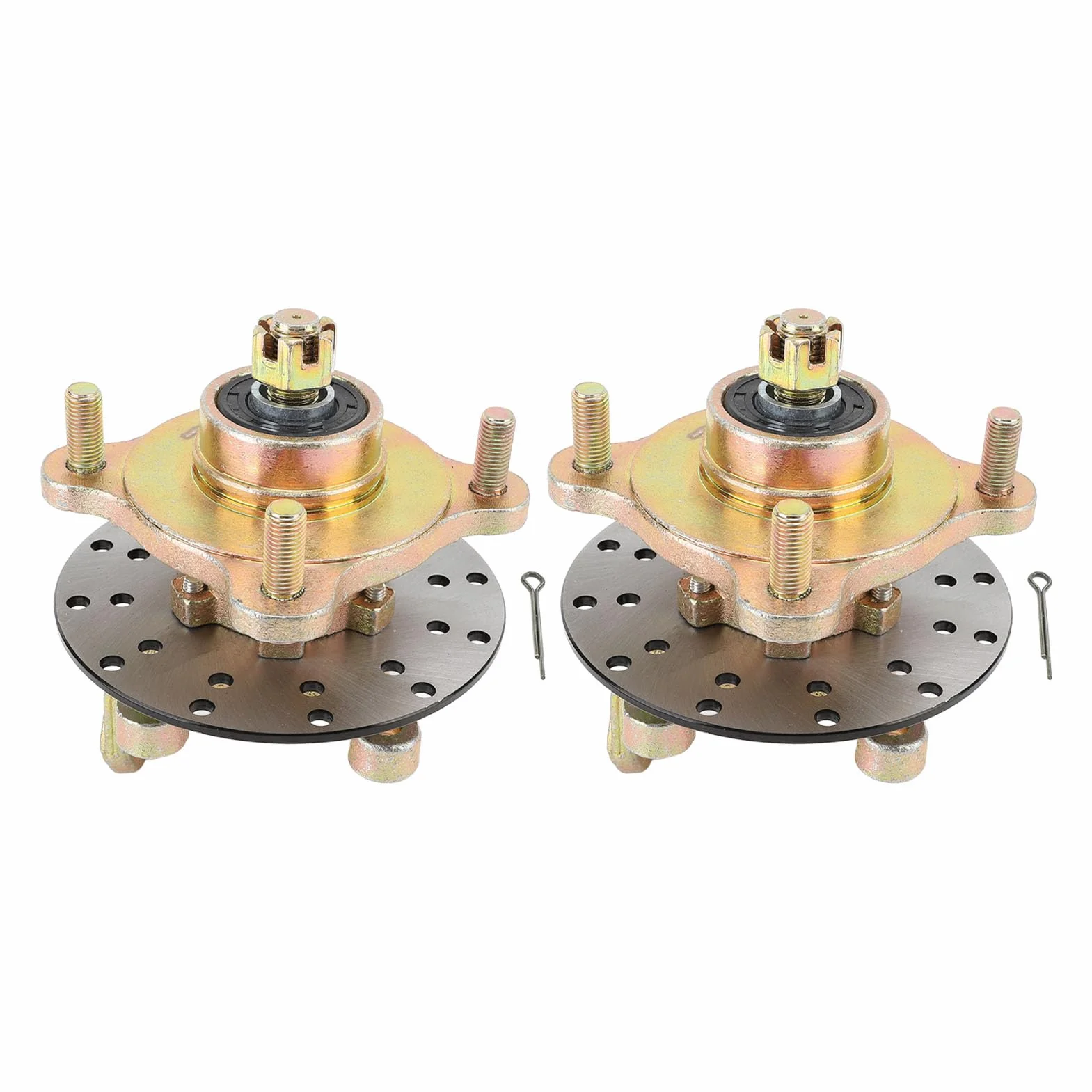 Mandrini Dell'articolazione dello Sterzo, Flangia del Mozzo Dell'asse della Ruota Mandrini dello Sterzo Mozzi delle Ruote Disco Freno per Carrello da Go Kart Quad ATV UTV
