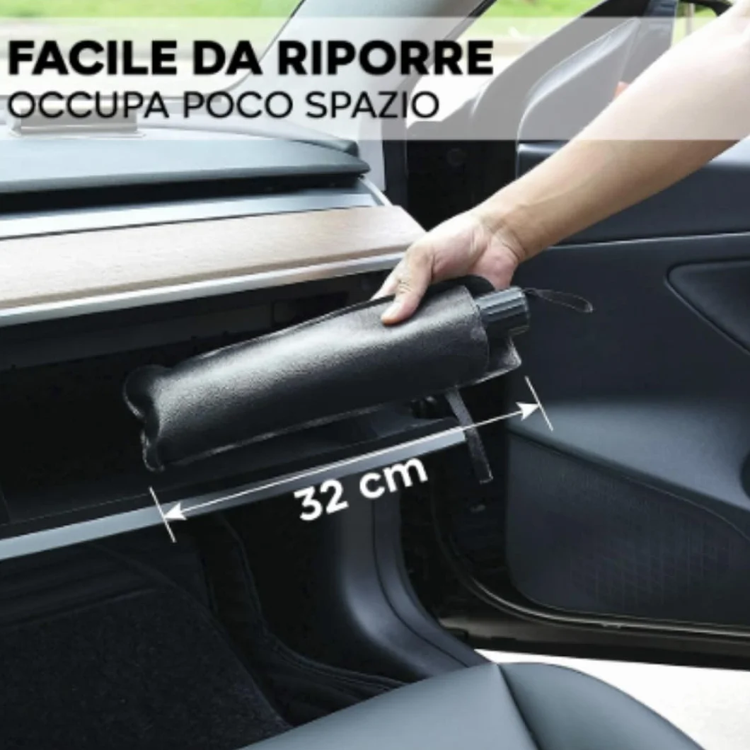 Parasole Auto Parabrezza Interno 125x65cm Pieghevole Universale Blocca 99.9% Raggi UV