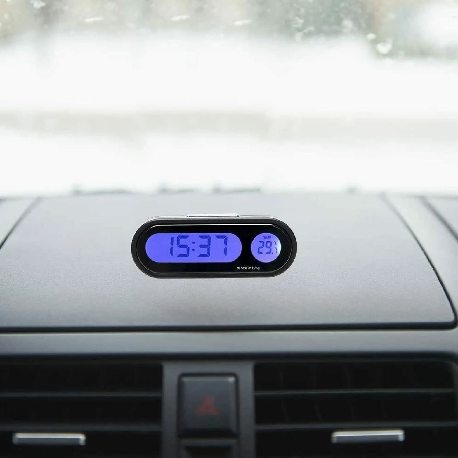 SPORTARC Orologio da cruscotto per auto, con display LCD, digitale, elettronico, a LED, con retroilluminazione, per interni ed esterni