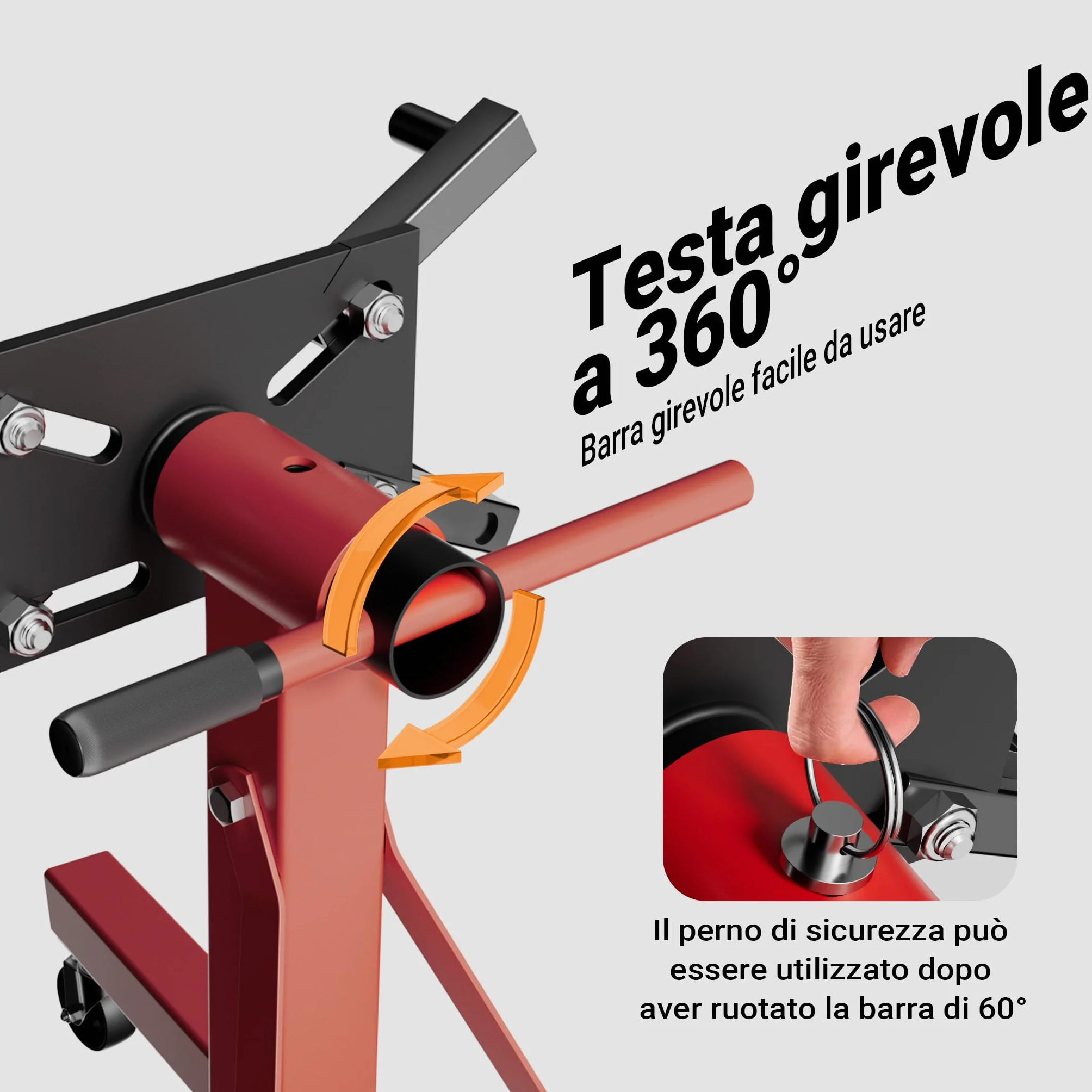 Wiltec Cavalletto Sostegno Motore Max 900 kg Sollevatore