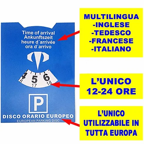 Generico Europeo orario cartoncino Disco Macchina Rigido Auto Camion Camper parcheggio