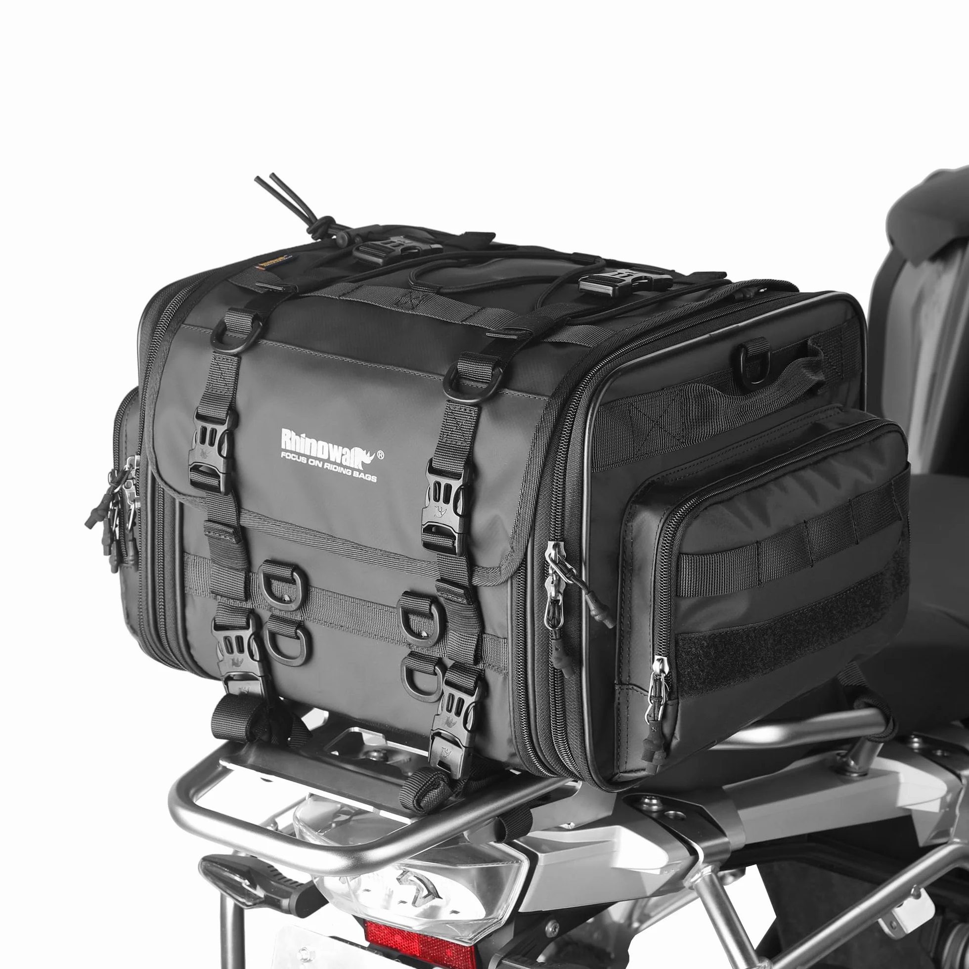Rhinowalk Borsa posteriore per moto impermeabile 45 L nero