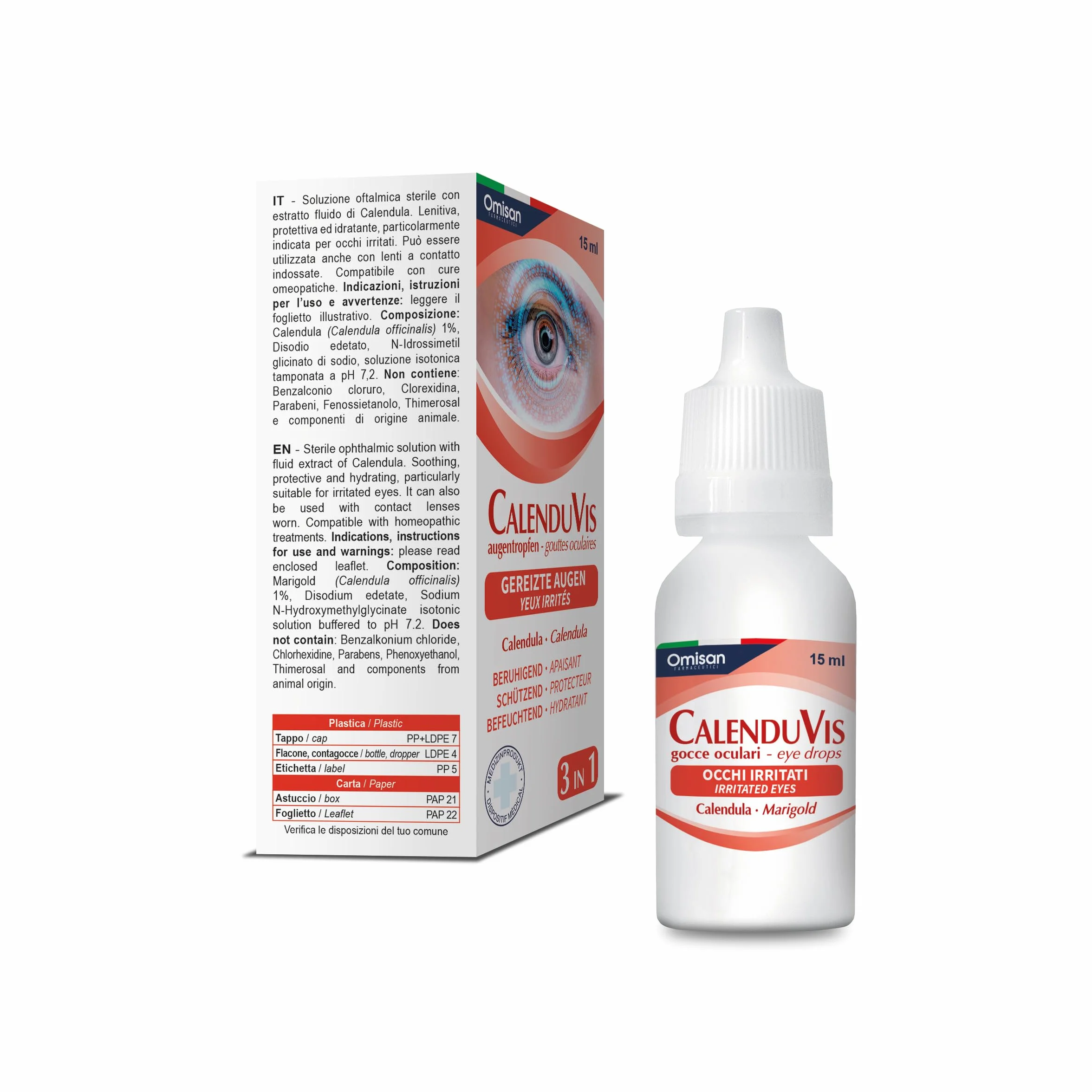 Calenduvis Gocce Oculari con Estratto di Calendula 15 ml