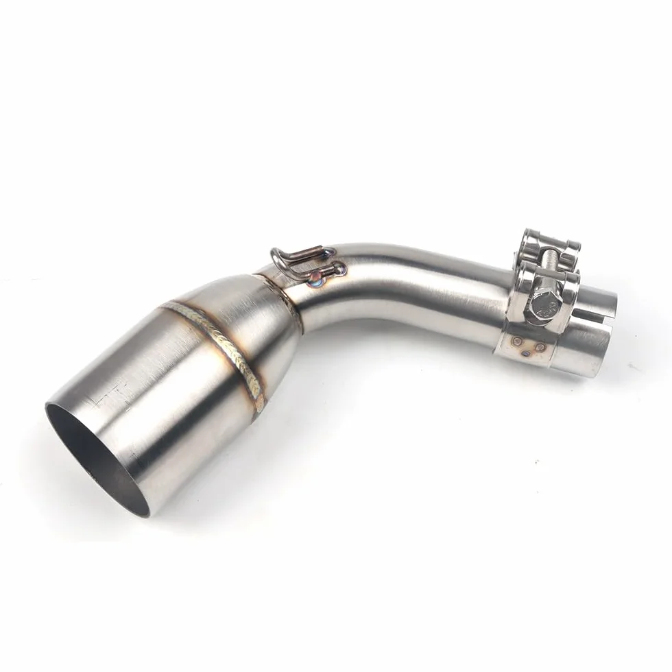 Tubo Scarico Scarico Moto Adatto Per Benelli Tnt 125 135 Silenziatore Per Tubo Modificato In Acciaio Inossidabile(WHITE)