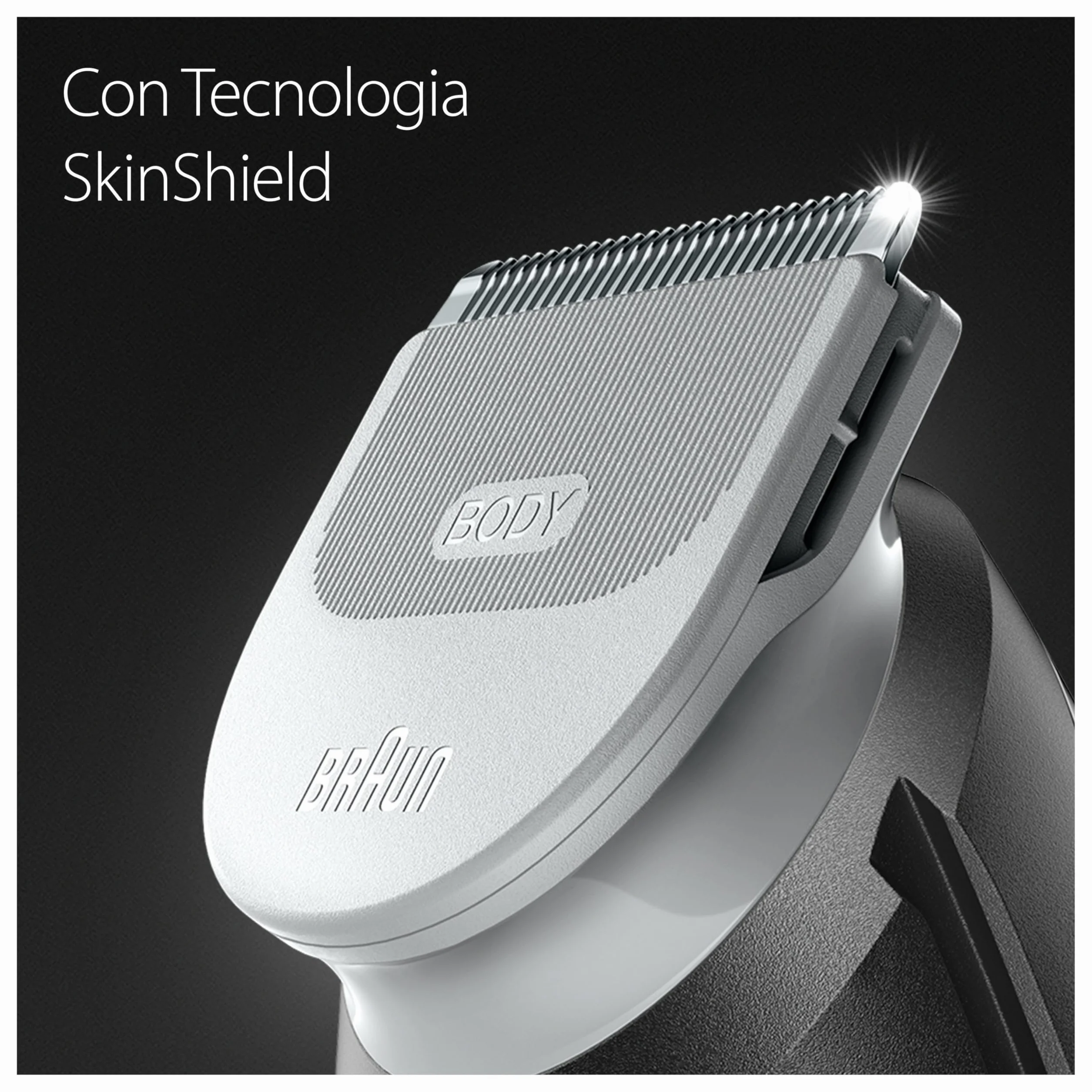 Braun Series 5 Rasoio Elettrico Corpo Uomo BG5360, SkinShield, 100 Min Autonomia Senza Fili, Pettini 1-11mm