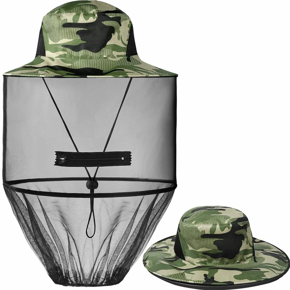 Head Net Face Head Cover, Cappello con Zanzariera Lavabile per Attività all'Aperto