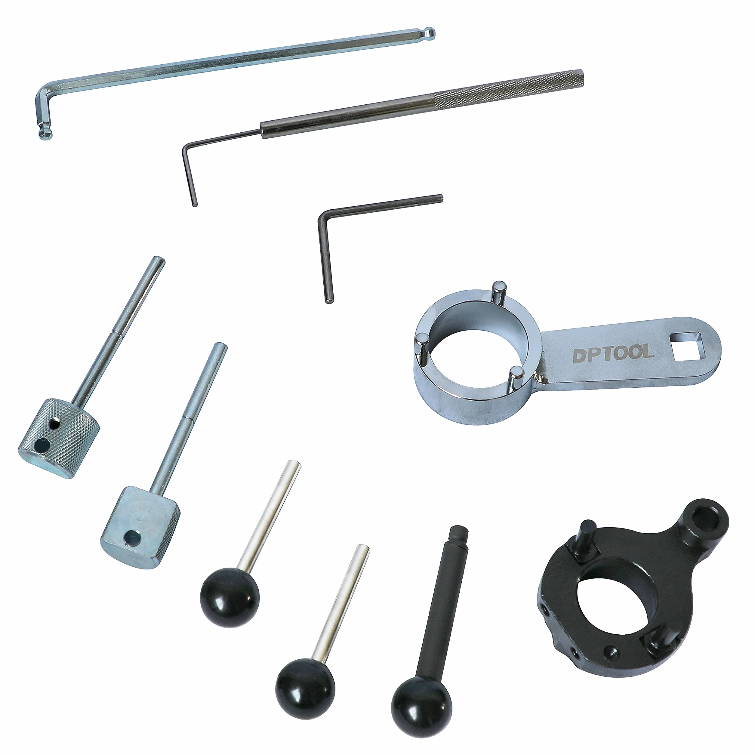 DPTOOL Attrezzo di Regolazione del Motore, Strumento Cinghia dentata Albero a camme per VW Audi Seat Skoda 1.4 1.6 2.0 TDI Common Rail Diesel Motore sostituire T10265 T10060A 3359 T10051 T10490 T10264