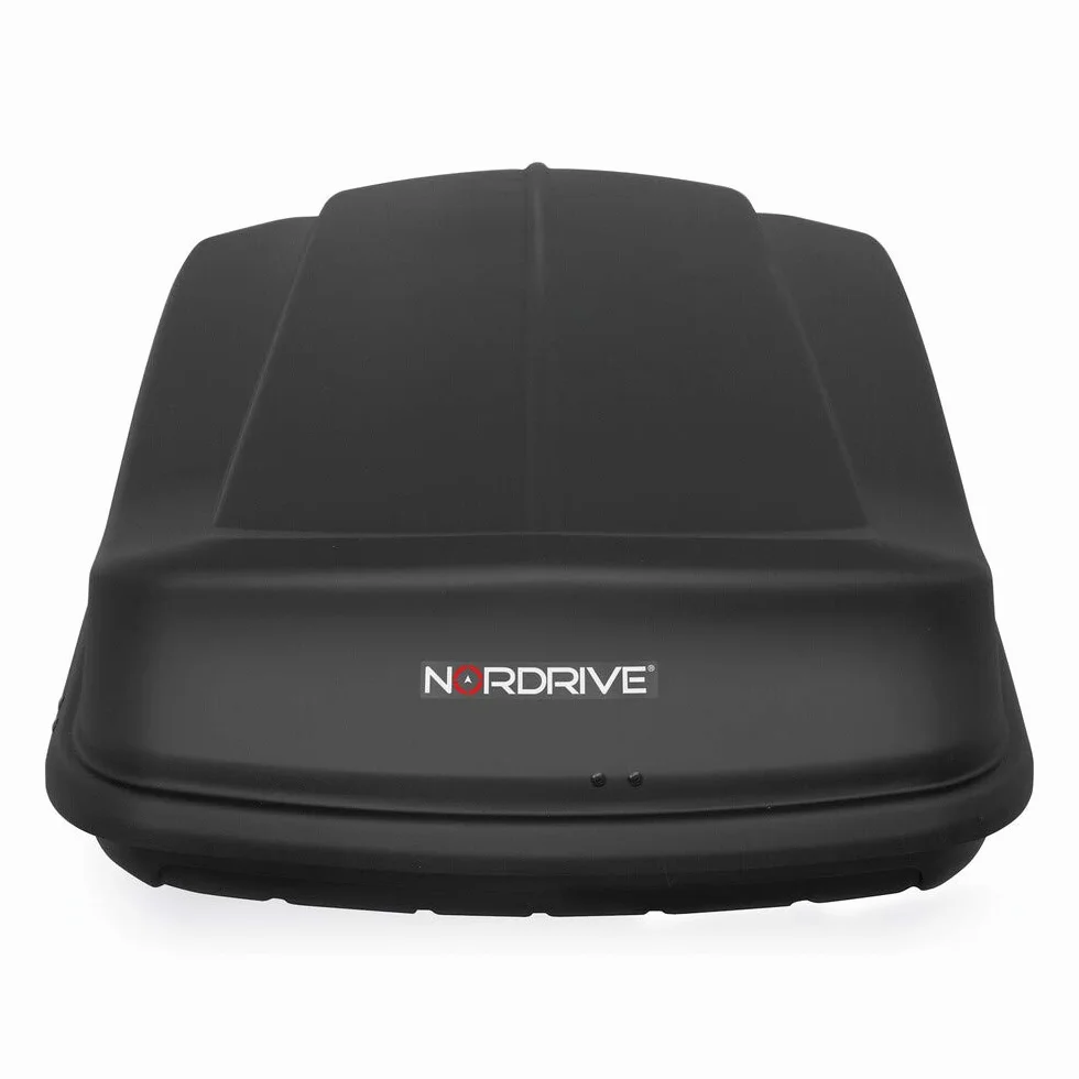 NORDRIVE N60019 Box 530, Box da Tetto per Auto in in ABS, 530 Litri - Nero Goffrato