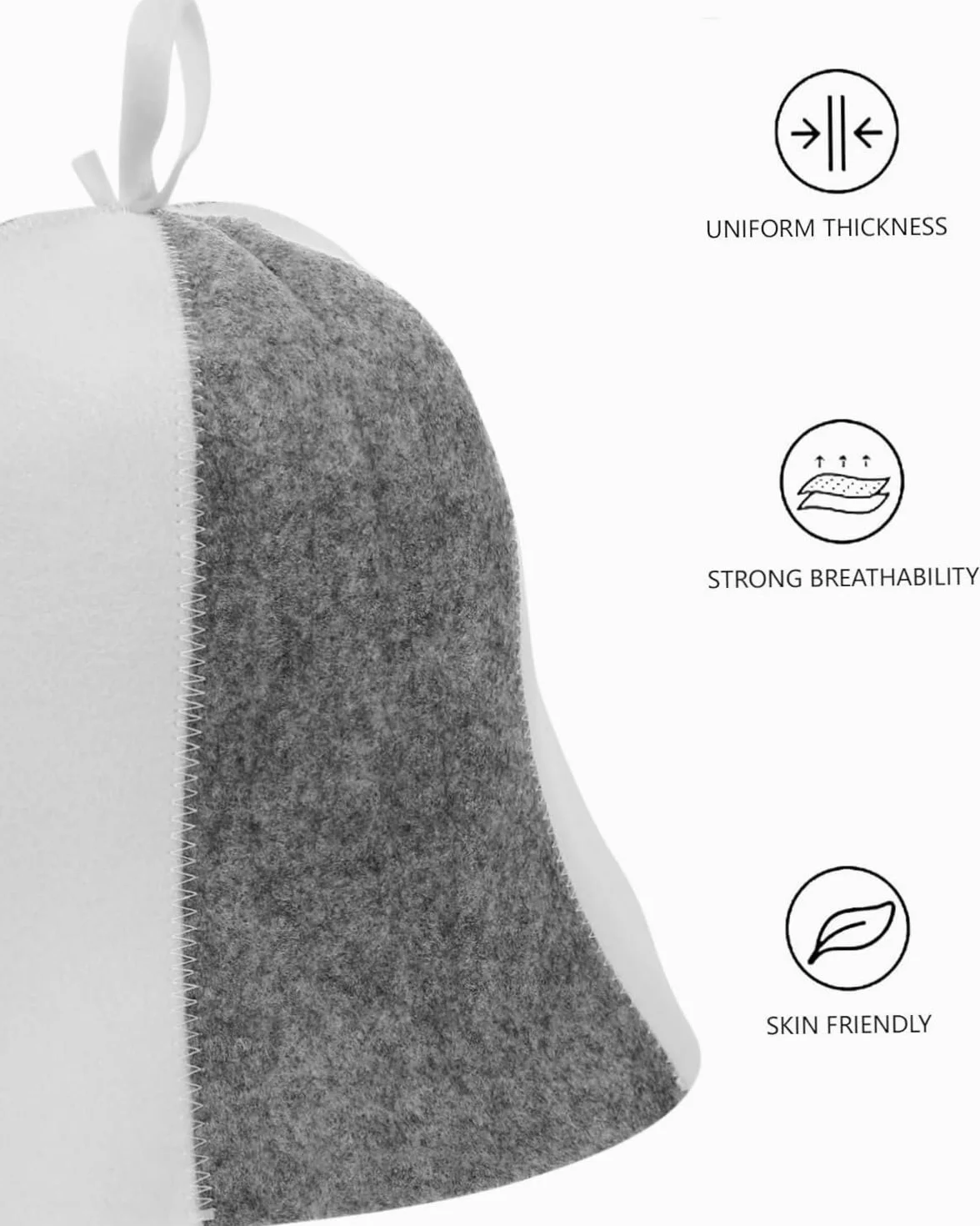 Cappello da Sauna Ucraina in Feltro di Lana per Vapore