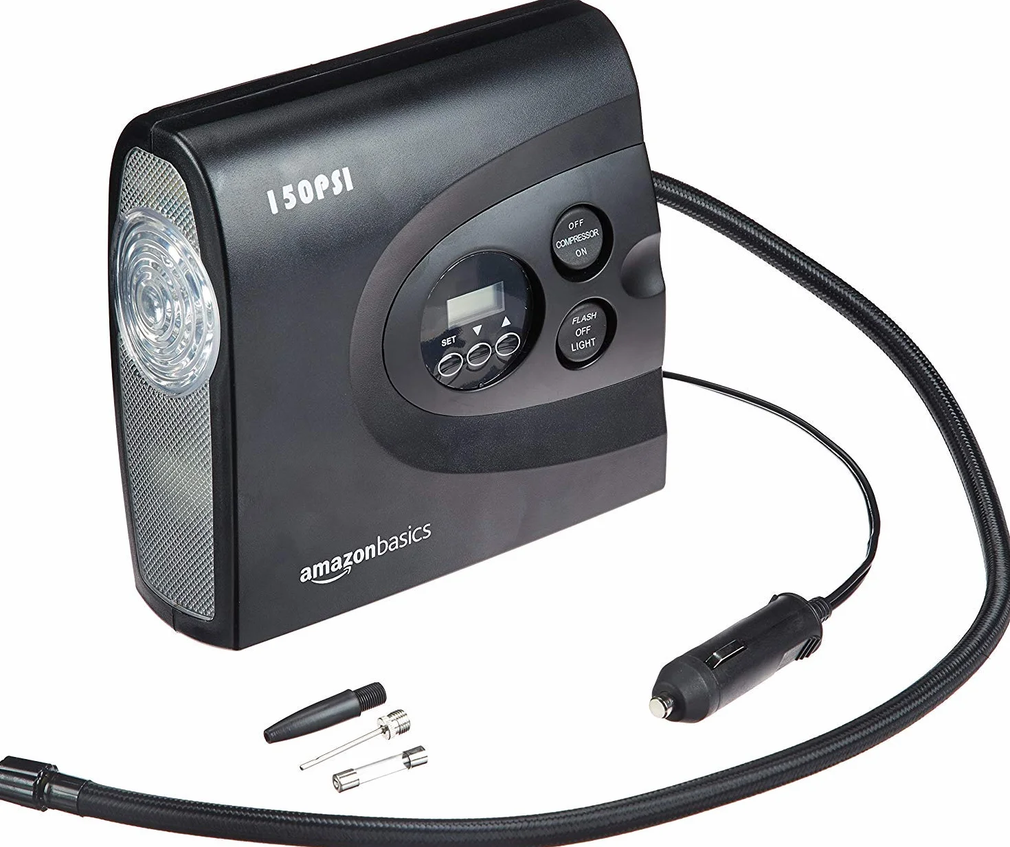 Amazon Basics Compressore d'aria portatile 12 V 150 PSI nero